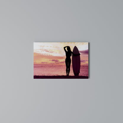 SUNSET SURF SPIRIT Horizontal Canvas Print