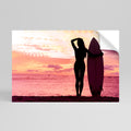 SUNSET SURF SPIRIT Peel and Stick Horizontal Poster