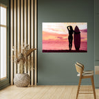 SUNSET SURF SPIRIT Peel and Stick Horizontal Poster