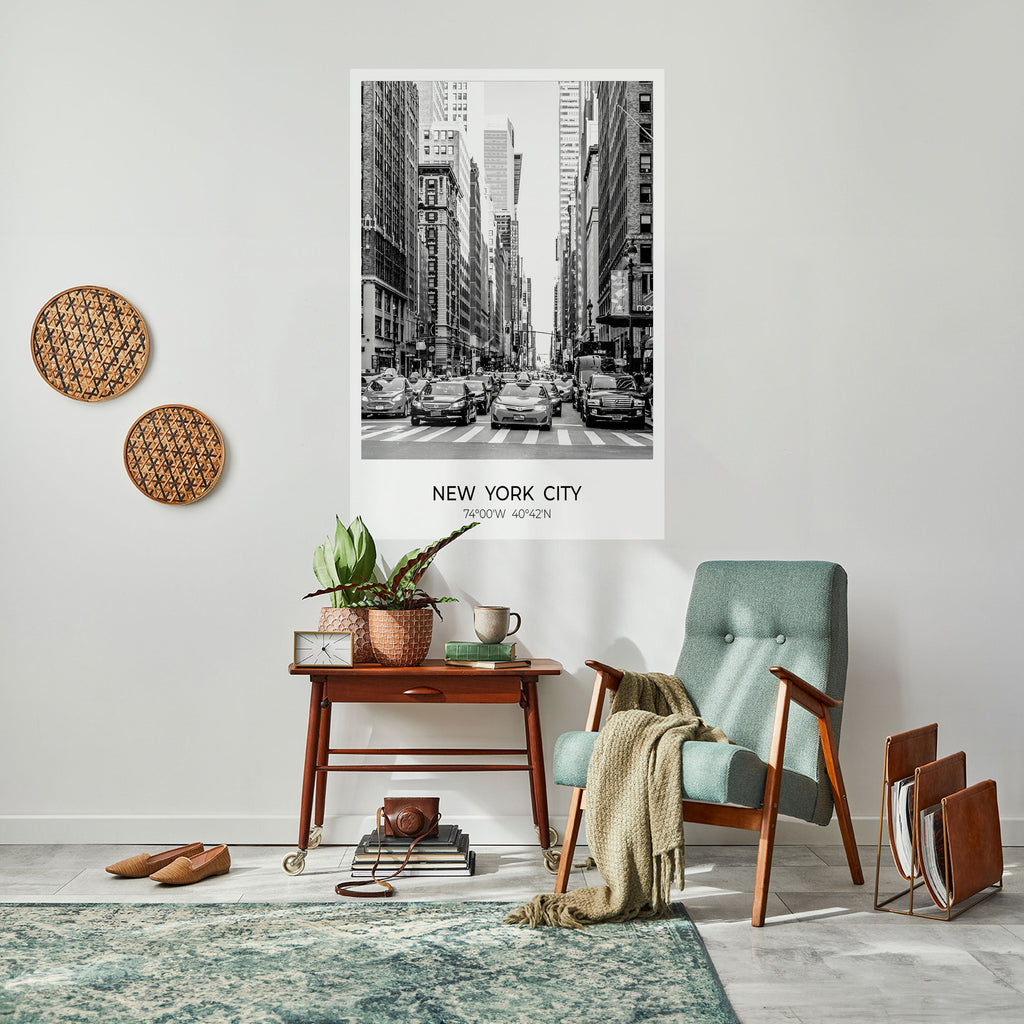 TIMELESS NEW YORK VIBES Poster Vertical Autocolante