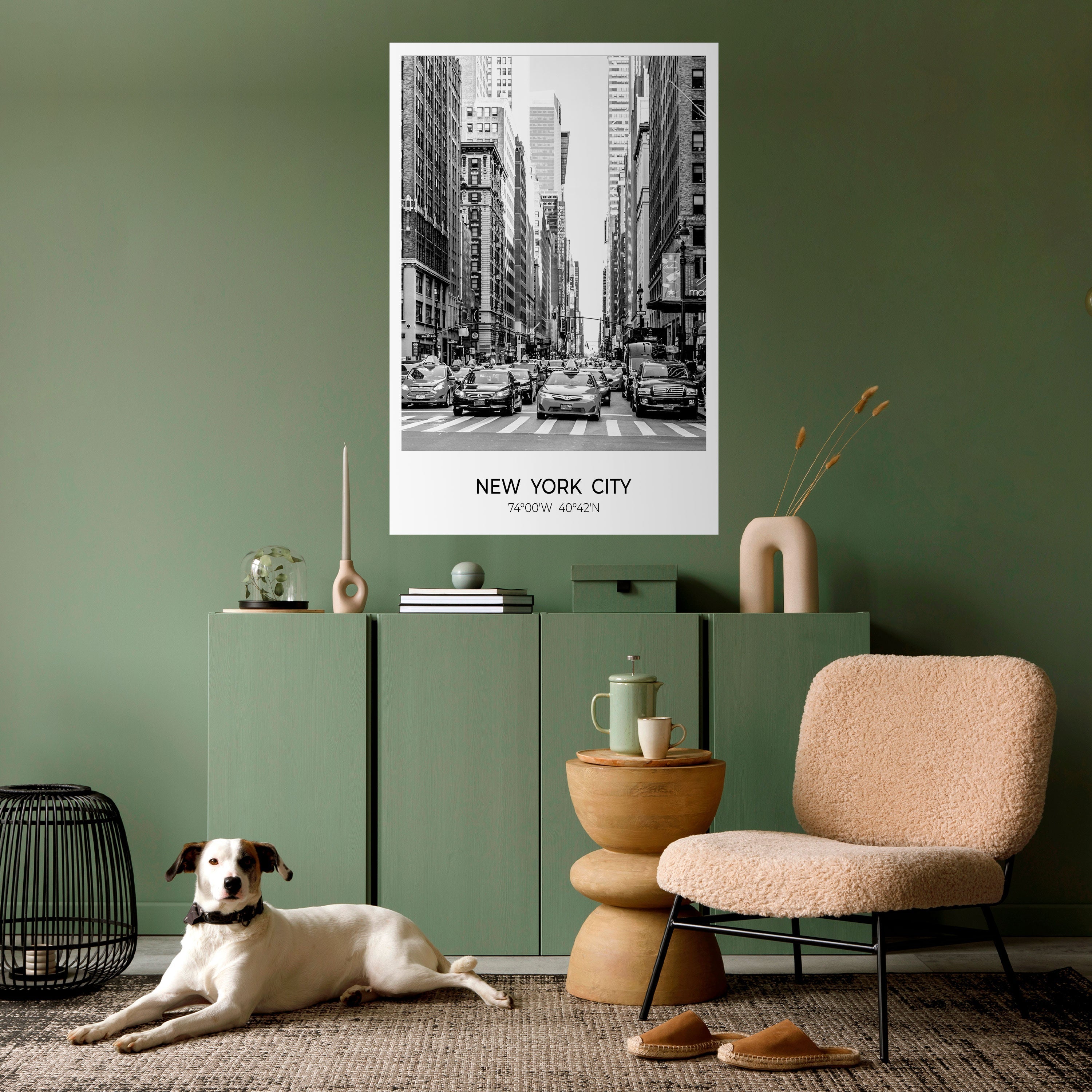 TIMELESS NEW YORK VIBES Poster Vertical Autocolante