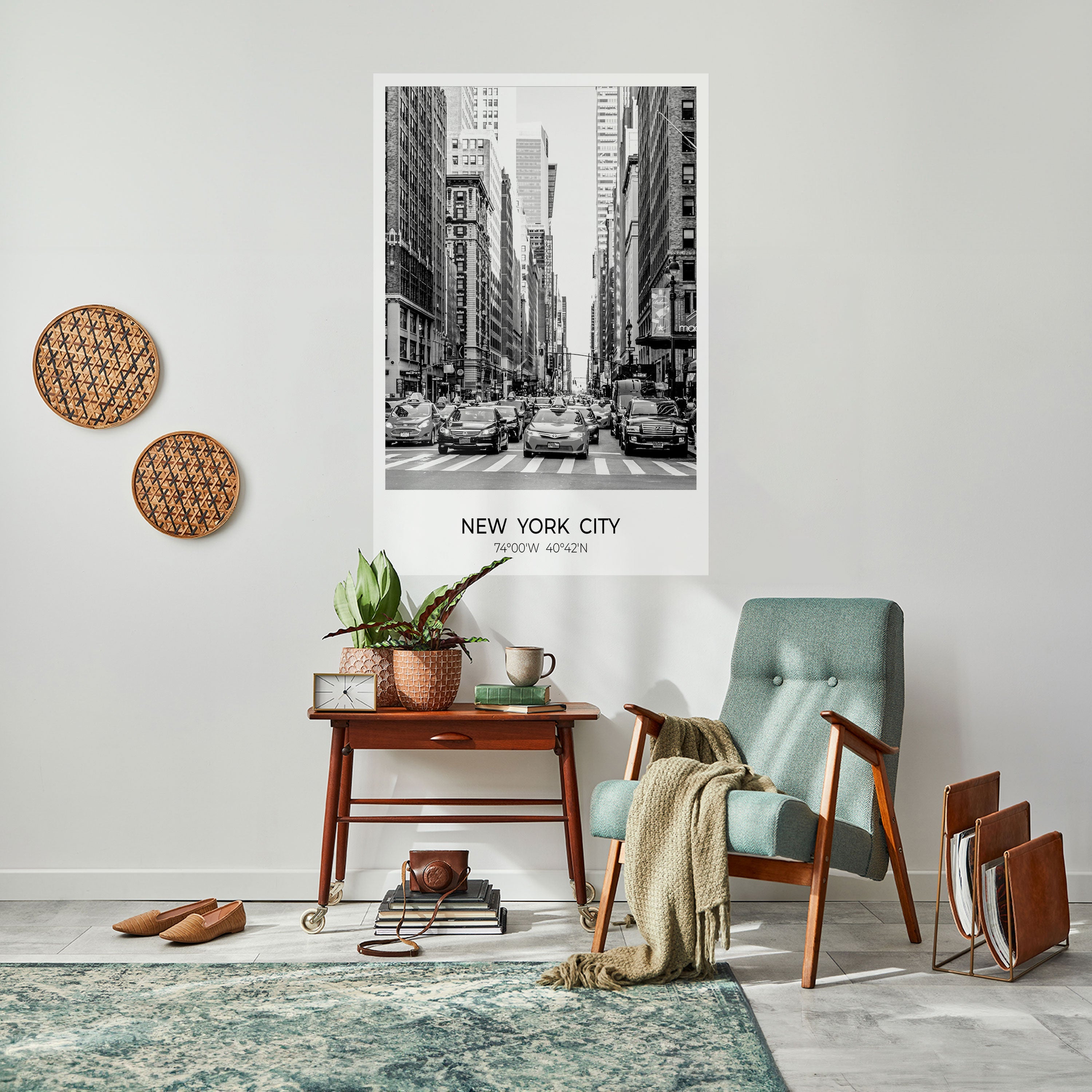 TIMELESS NEW YORK VIBES Peel and Stick Vertical Poster