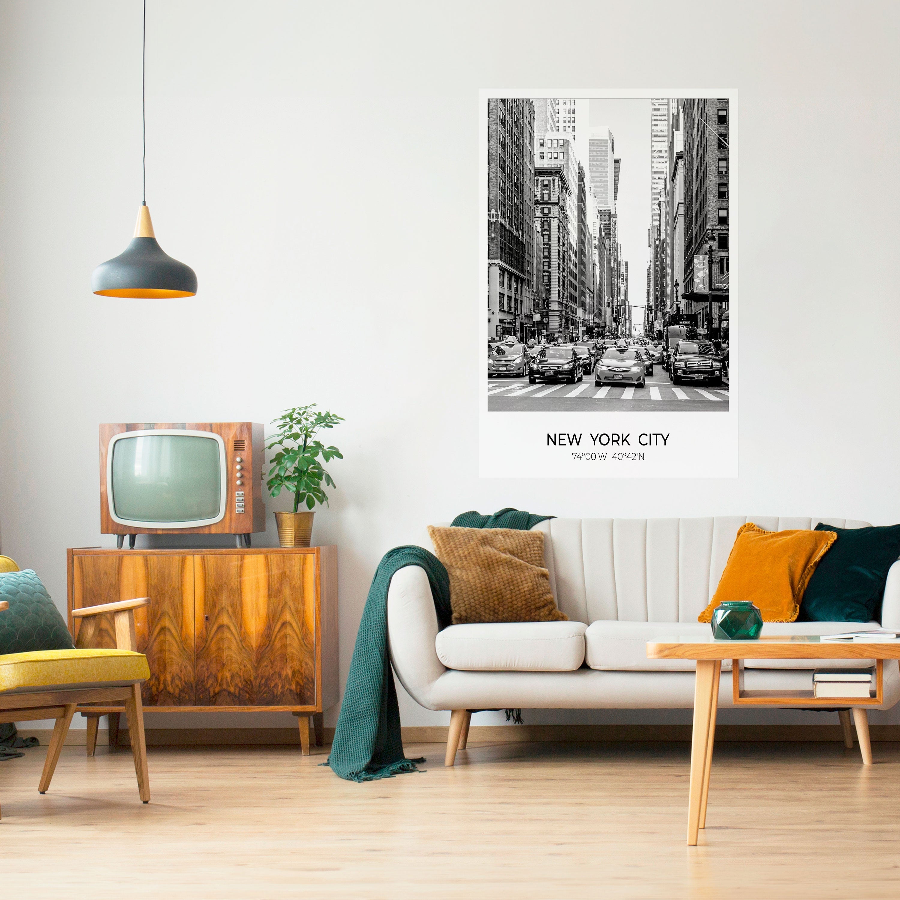 TIMELESS NEW YORK VIBES Peel and Stick Vertical Poster