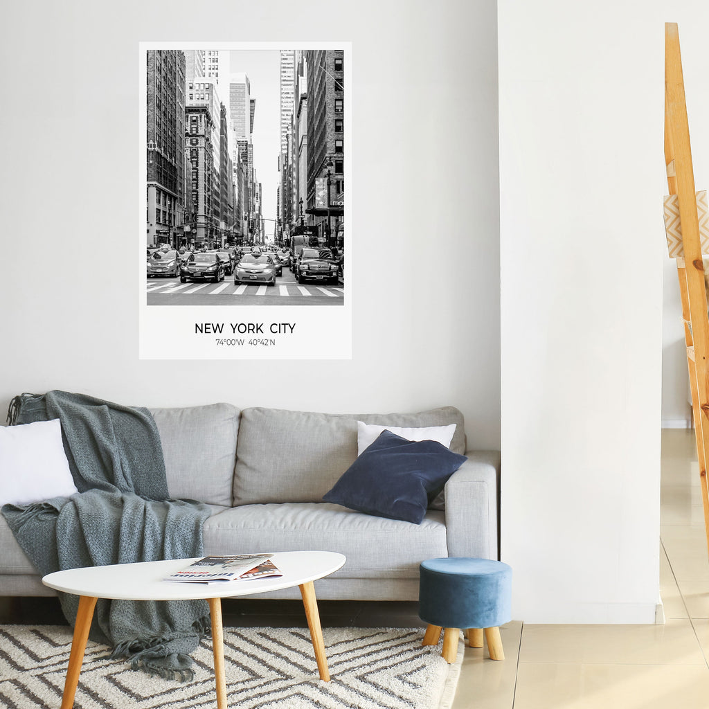 TIMELESS NEW YORK VIBES Poster Vertical Autocolante