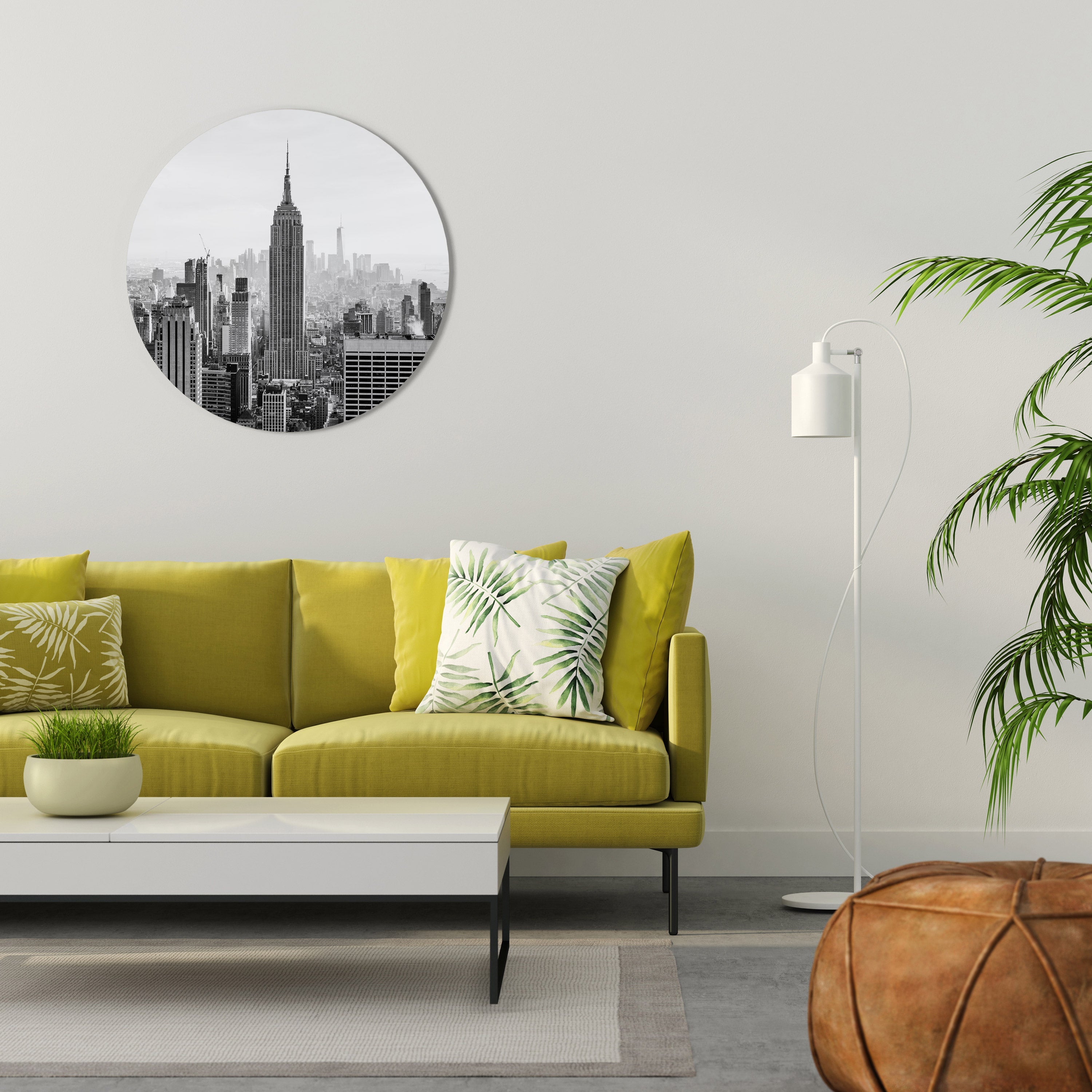 EMPIRE STATE BUILDING Quadro Redondo Decorativo