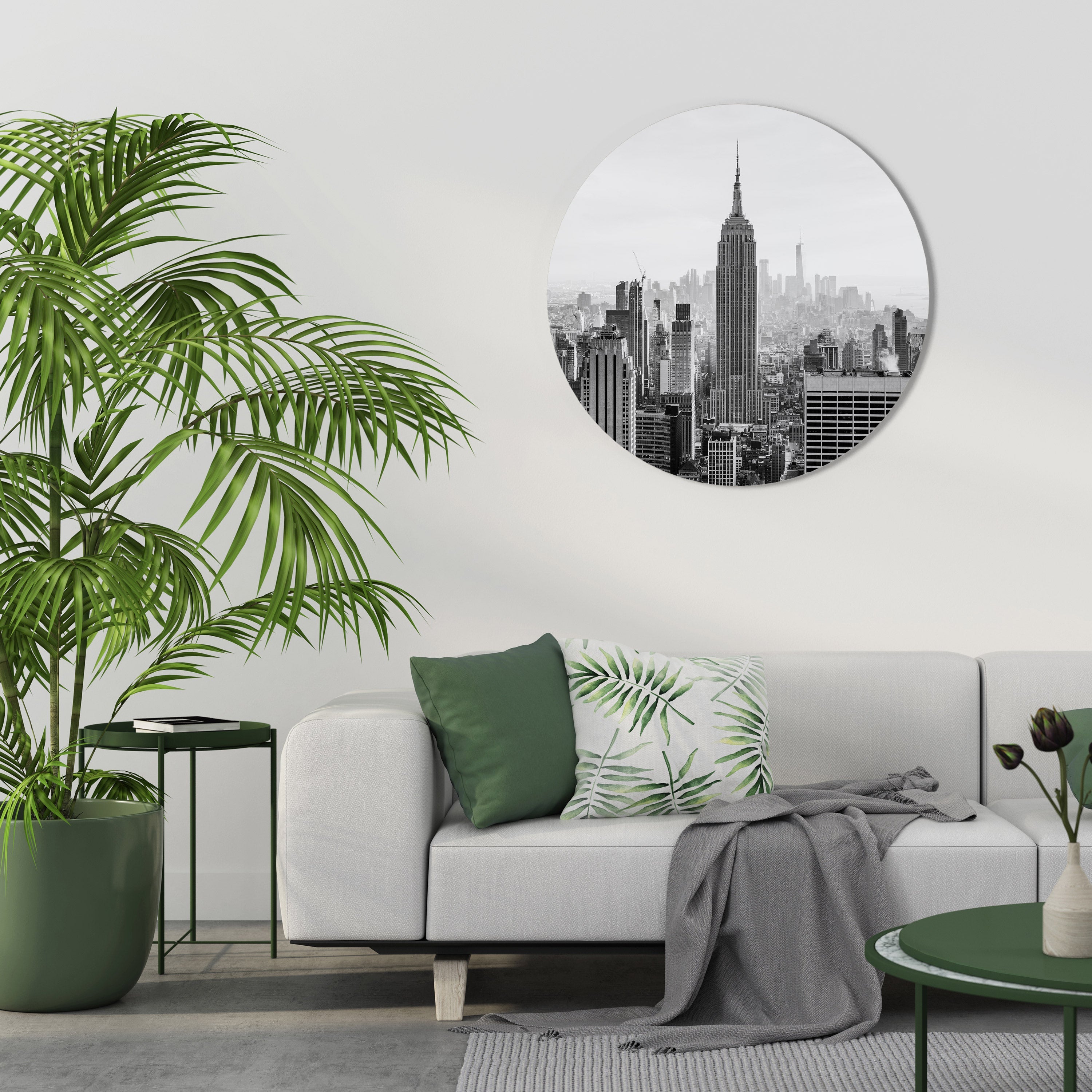 EMPIRE STATE BUILDING Quadro Redondo Decorativo