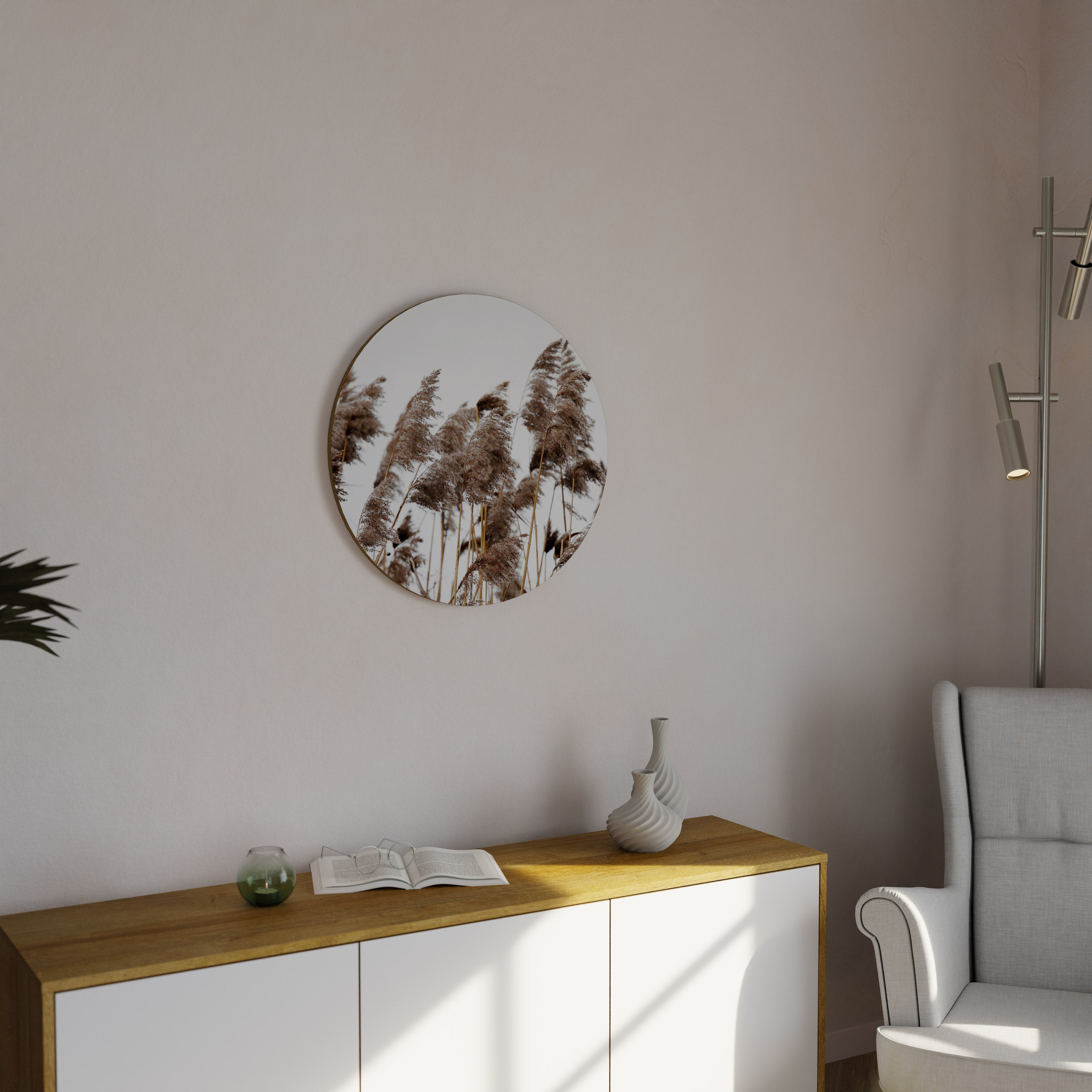 DANCE OF REEDS Quadro Redondo Decorativo