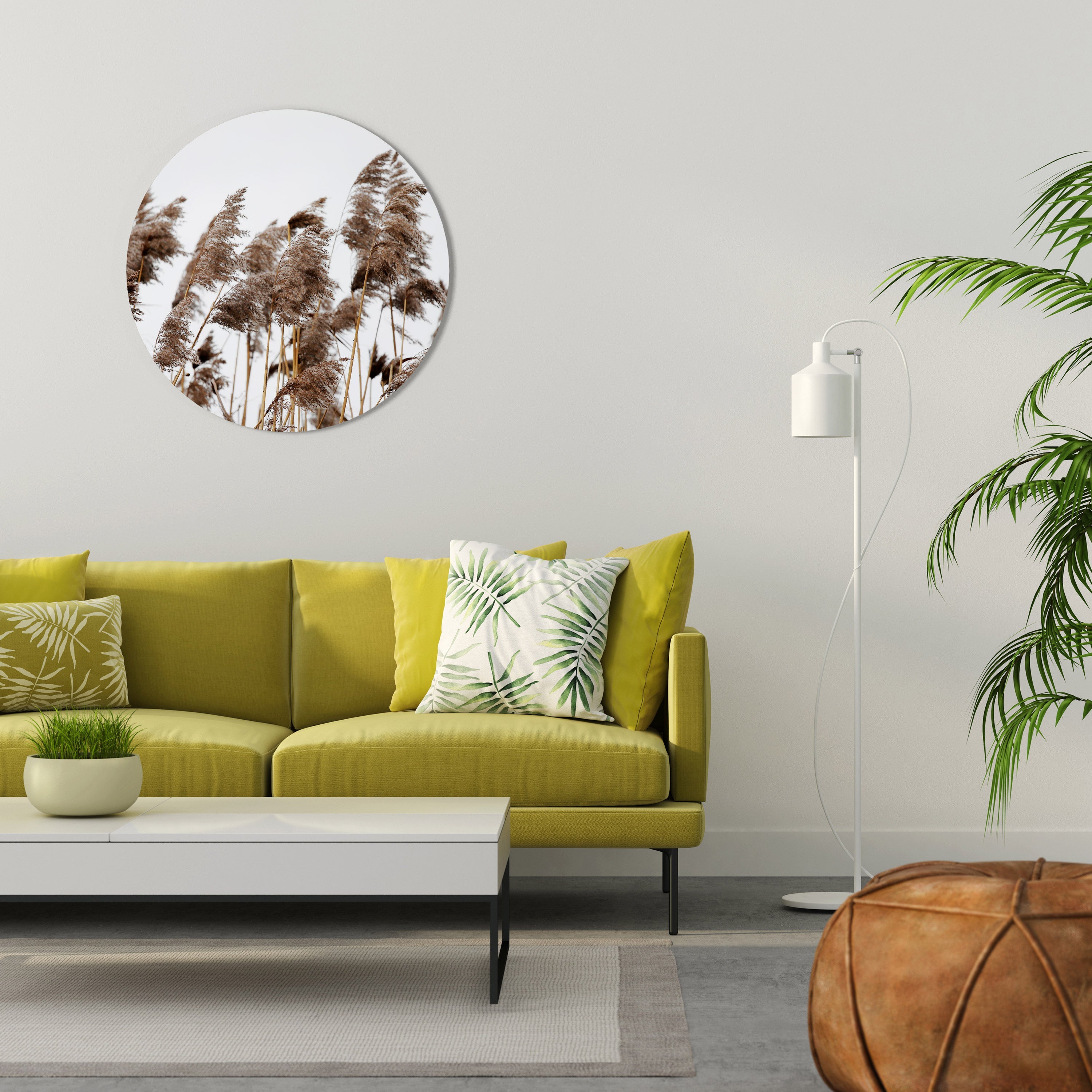 DANCE OF REEDS Quadro Redondo Decorativo