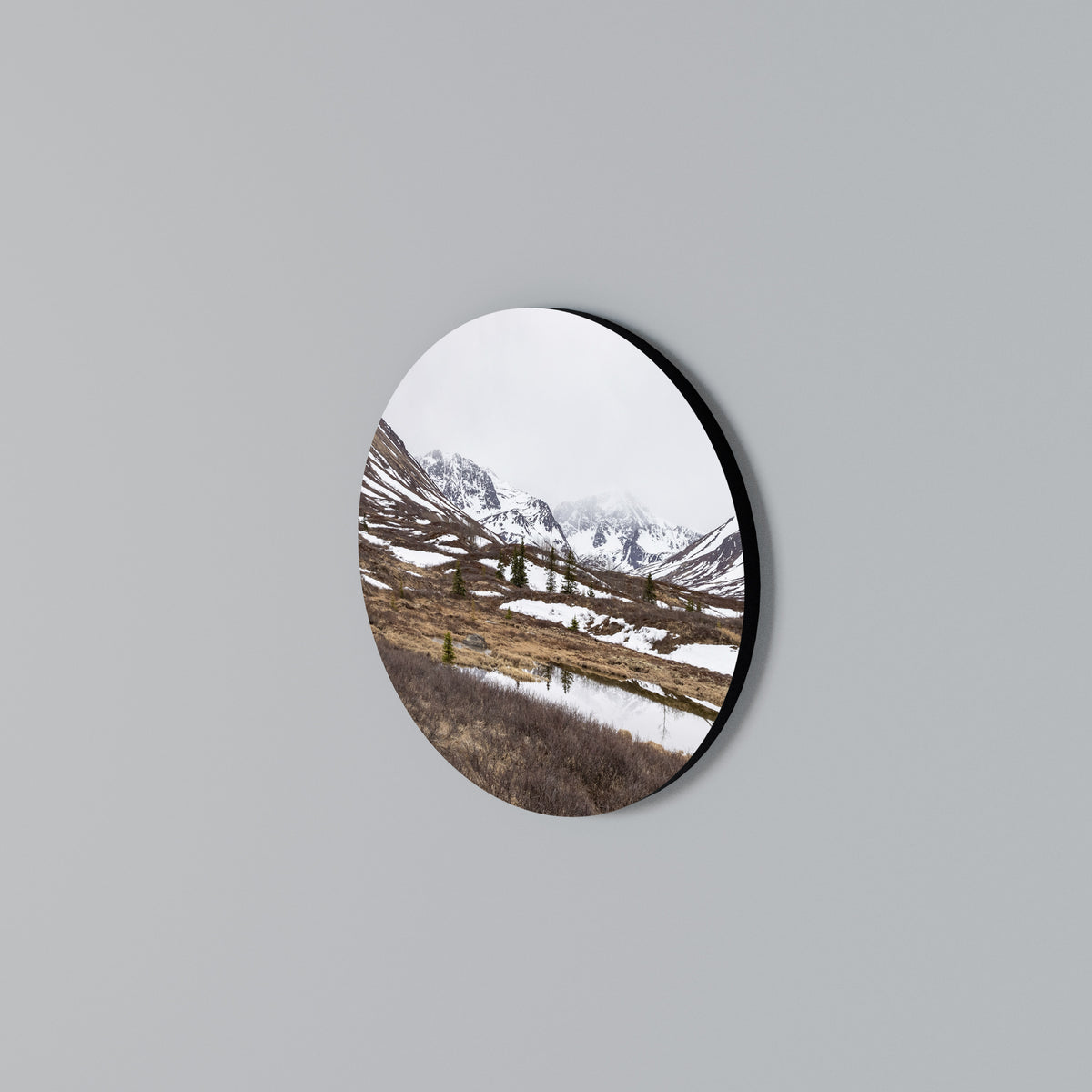 ECHOES OF WINTER Arte de Parede Redonda