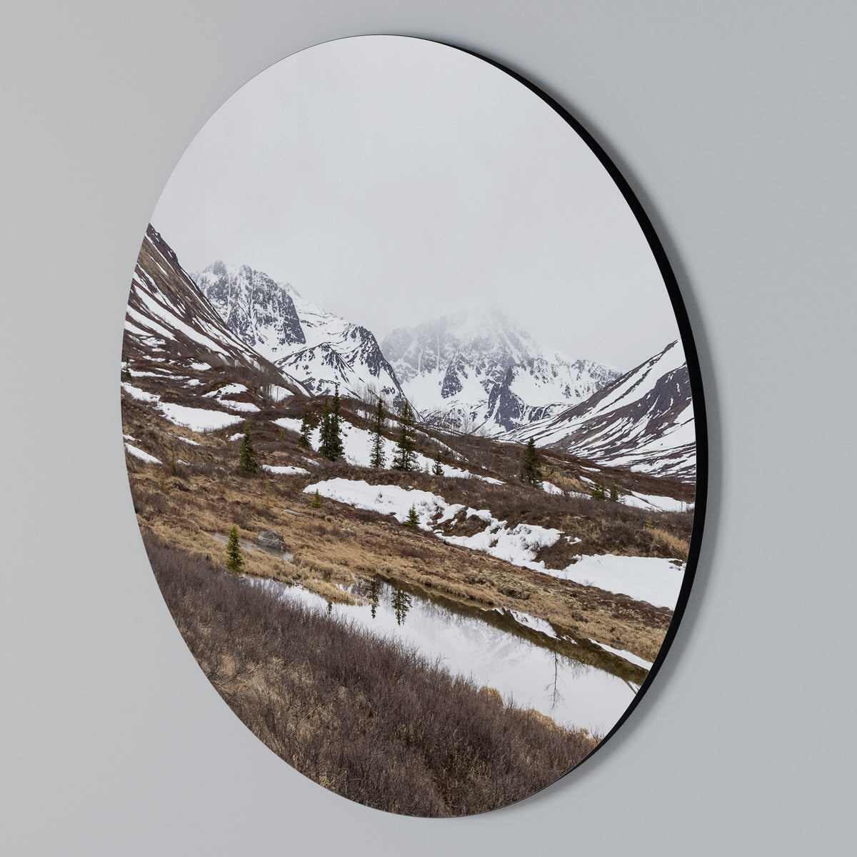 ECHOES OF WINTER Arte de Parede Redonda