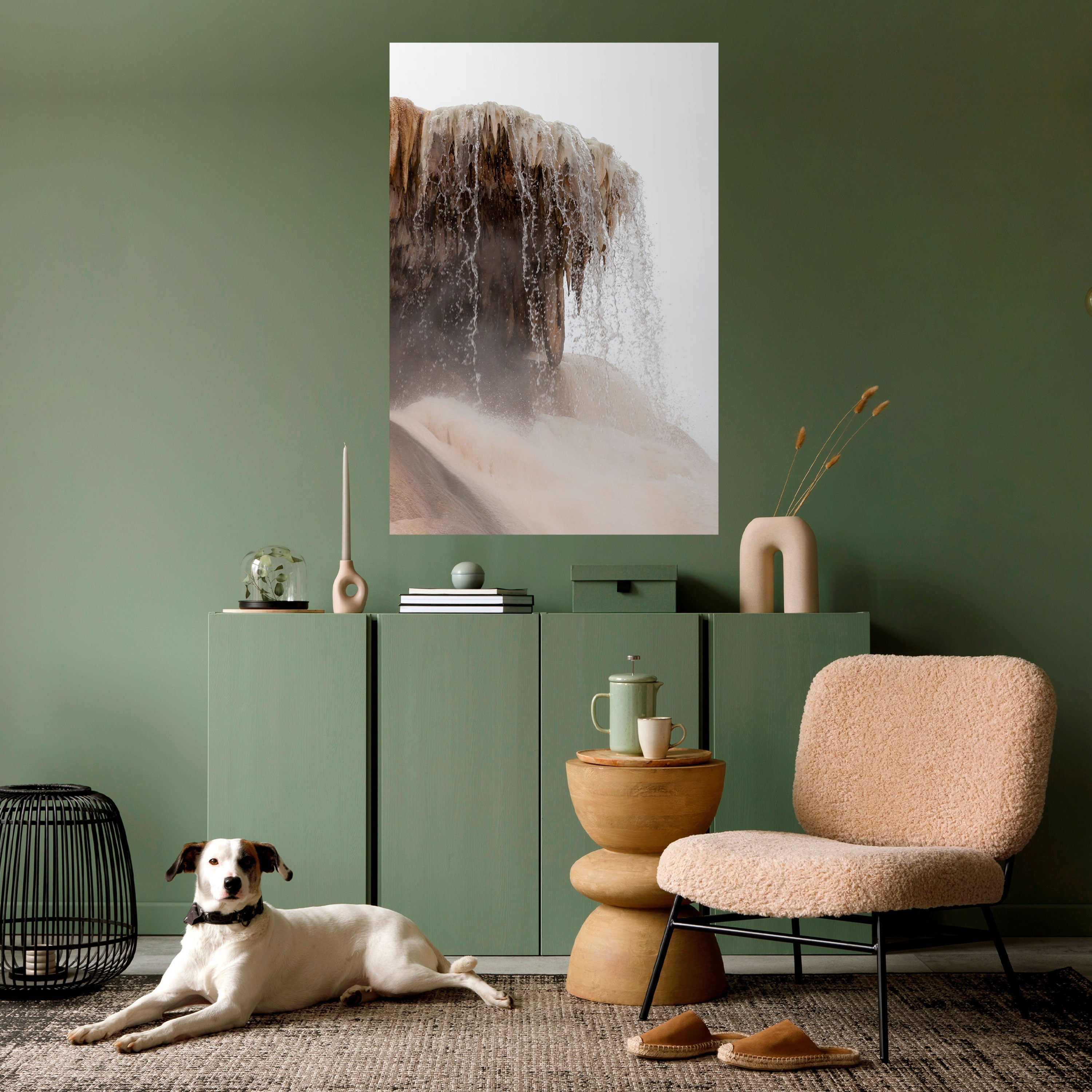 MAMMOTH HOT SPRINGS Peel and Stick Vertical Poster