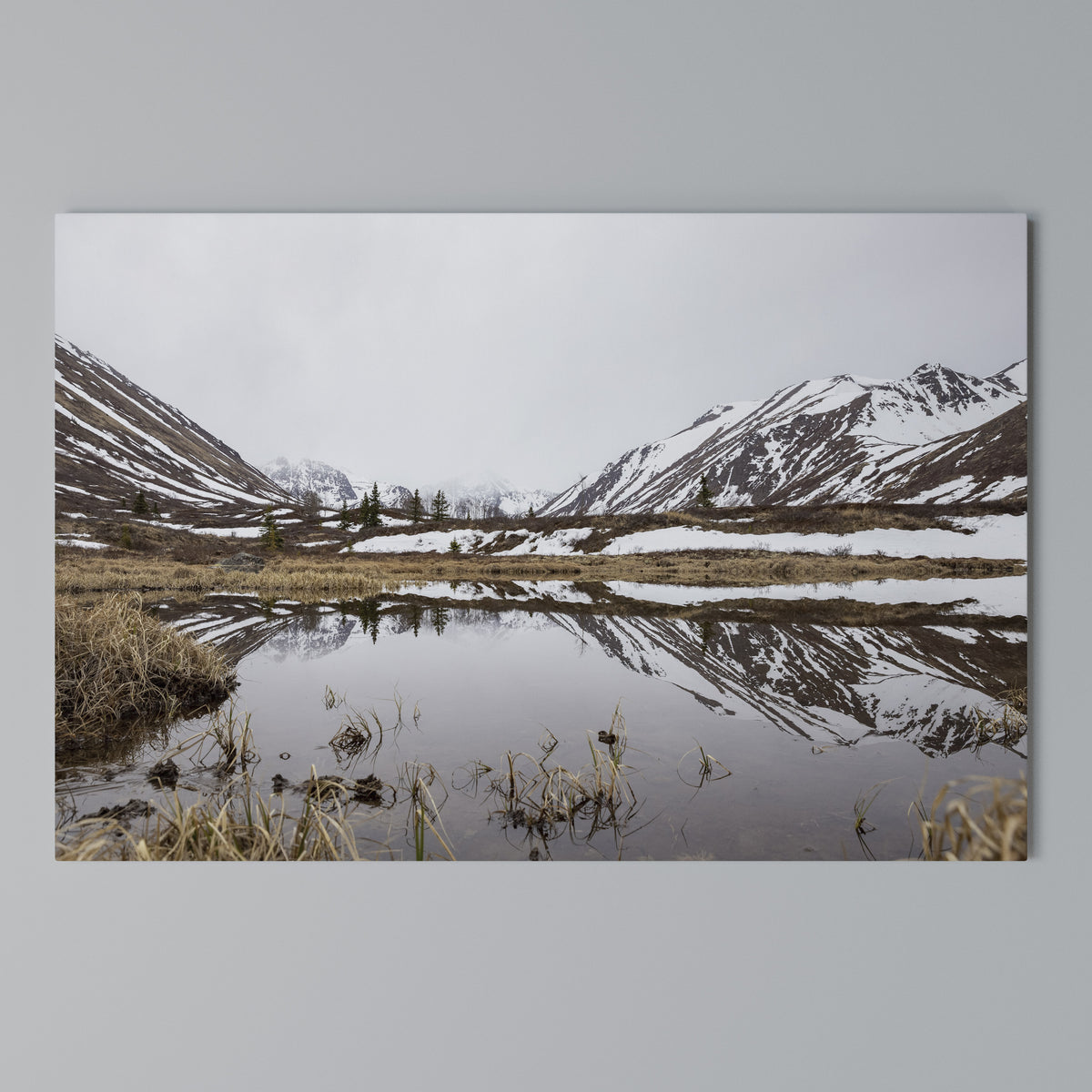 SNOW-KISSED REFLECTIONS Horizontal Canvas Print