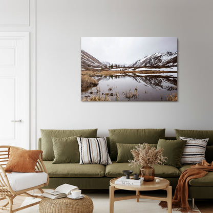 SNOW-KISSED REFLECTIONS Horizontal Canvas Print