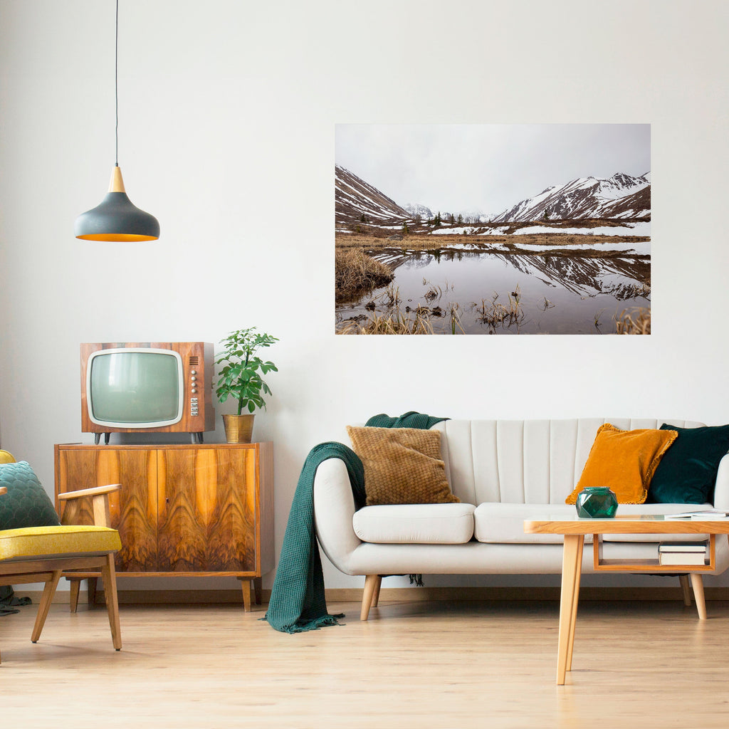 SNOW-KISSED REFLECTIONS Poster Horizontal Autocolante