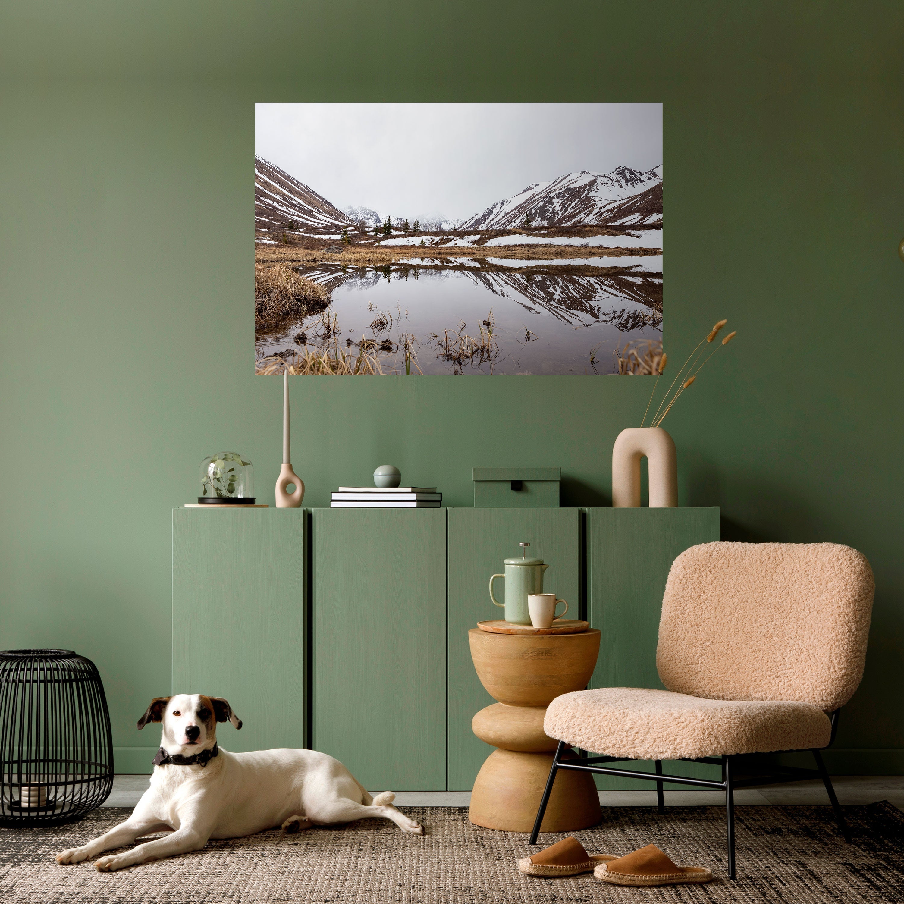 SNOW-KISSED REFLECTIONS Poster Horizontal Autocolante