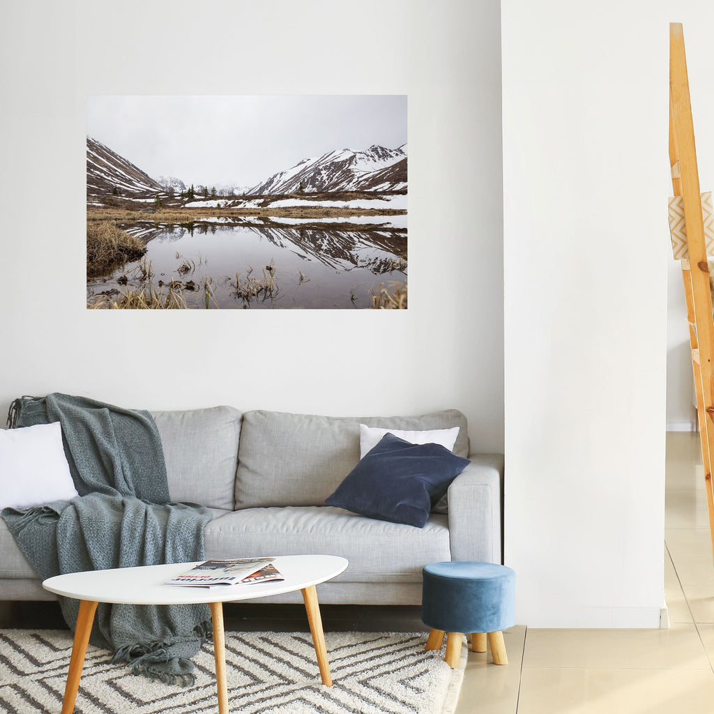 SNOW-KISSED REFLECTIONS Poster Horizontal Autocolante
