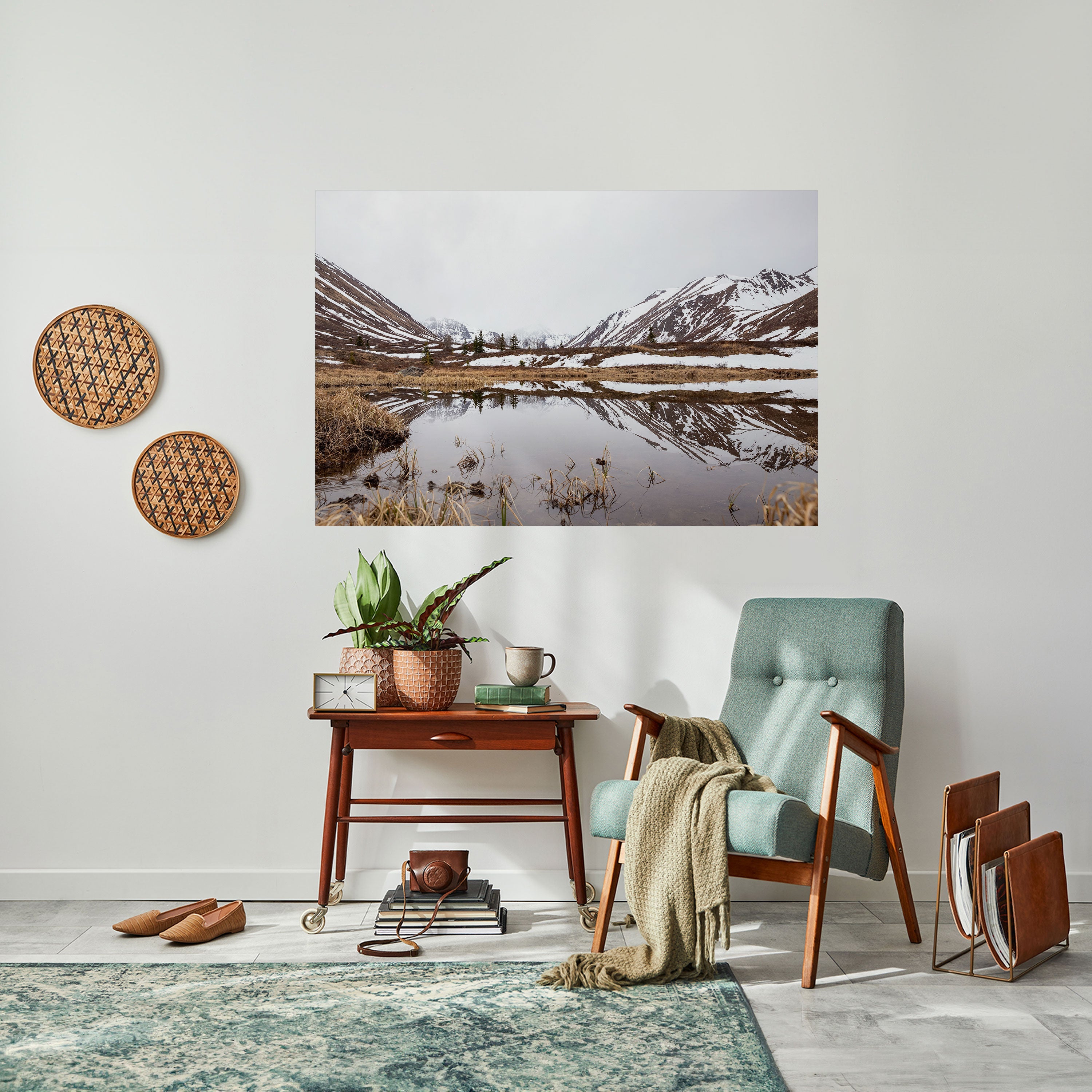 SNOW-KISSED REFLECTIONS Poster Horizontal Autocolante