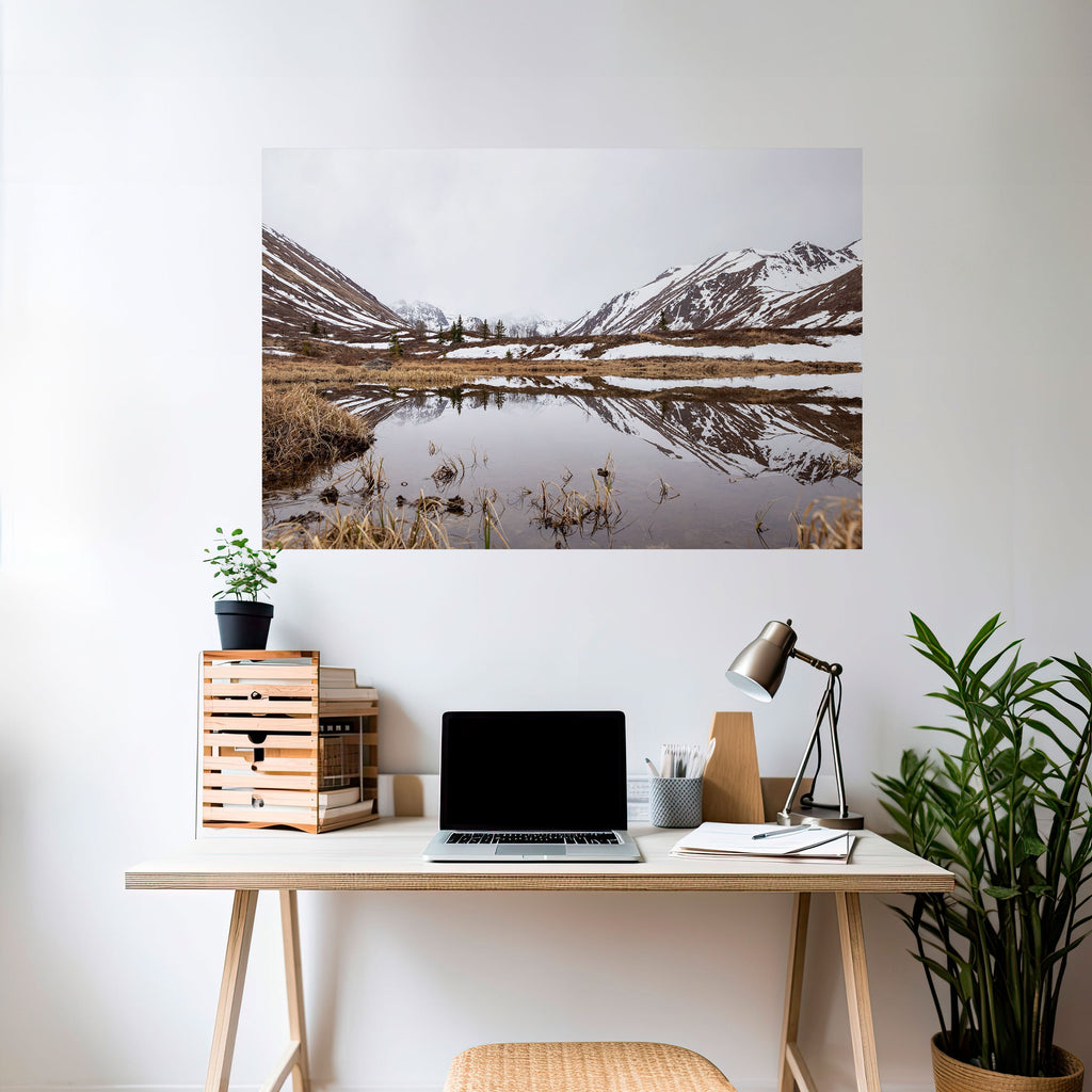 SNOW-KISSED REFLECTIONS Poster Horizontal Autocolante
