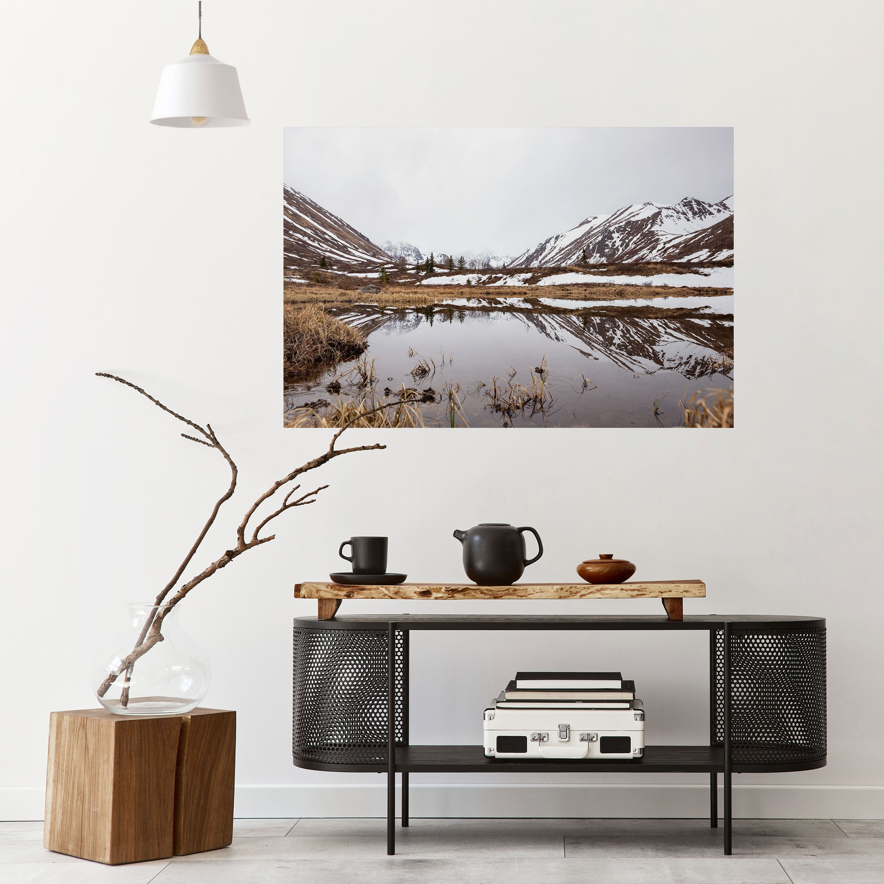 SNOW-KISSED REFLECTIONS Peel and Stick Horizontal Poster