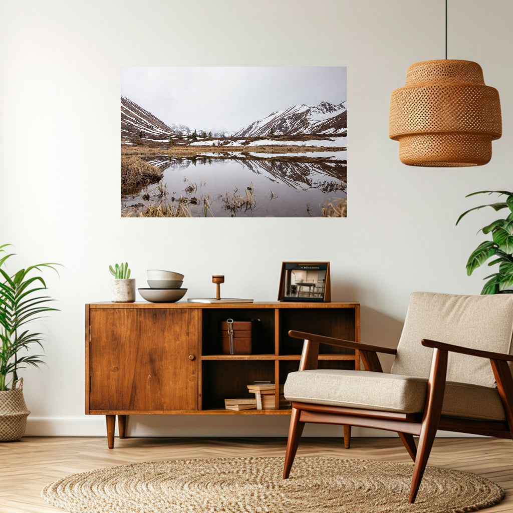 SNOW-KISSED REFLECTIONS Poster Horizontal Autocolante