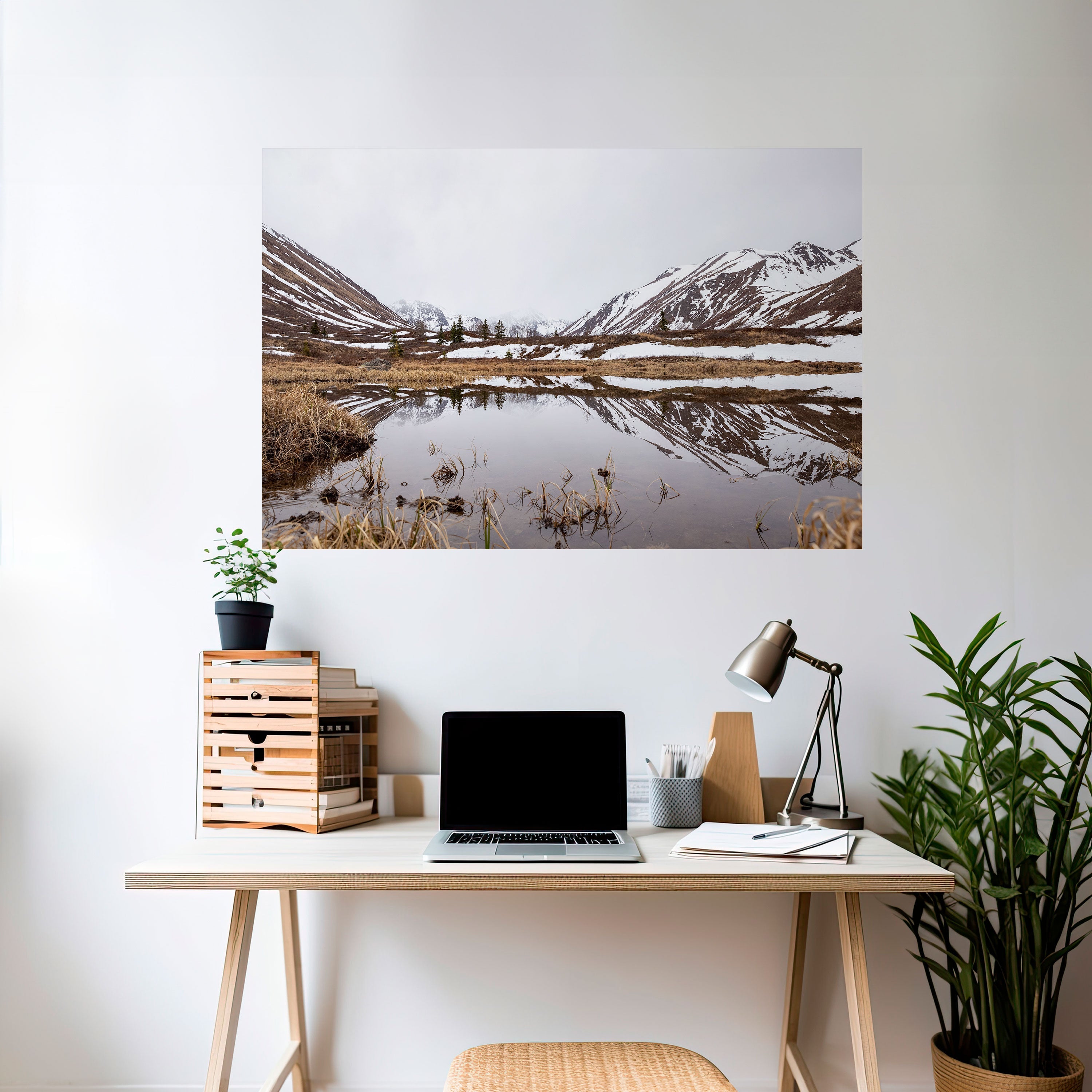 SNOW-KISSED REFLECTIONS Poster Horizontal Autocolante
