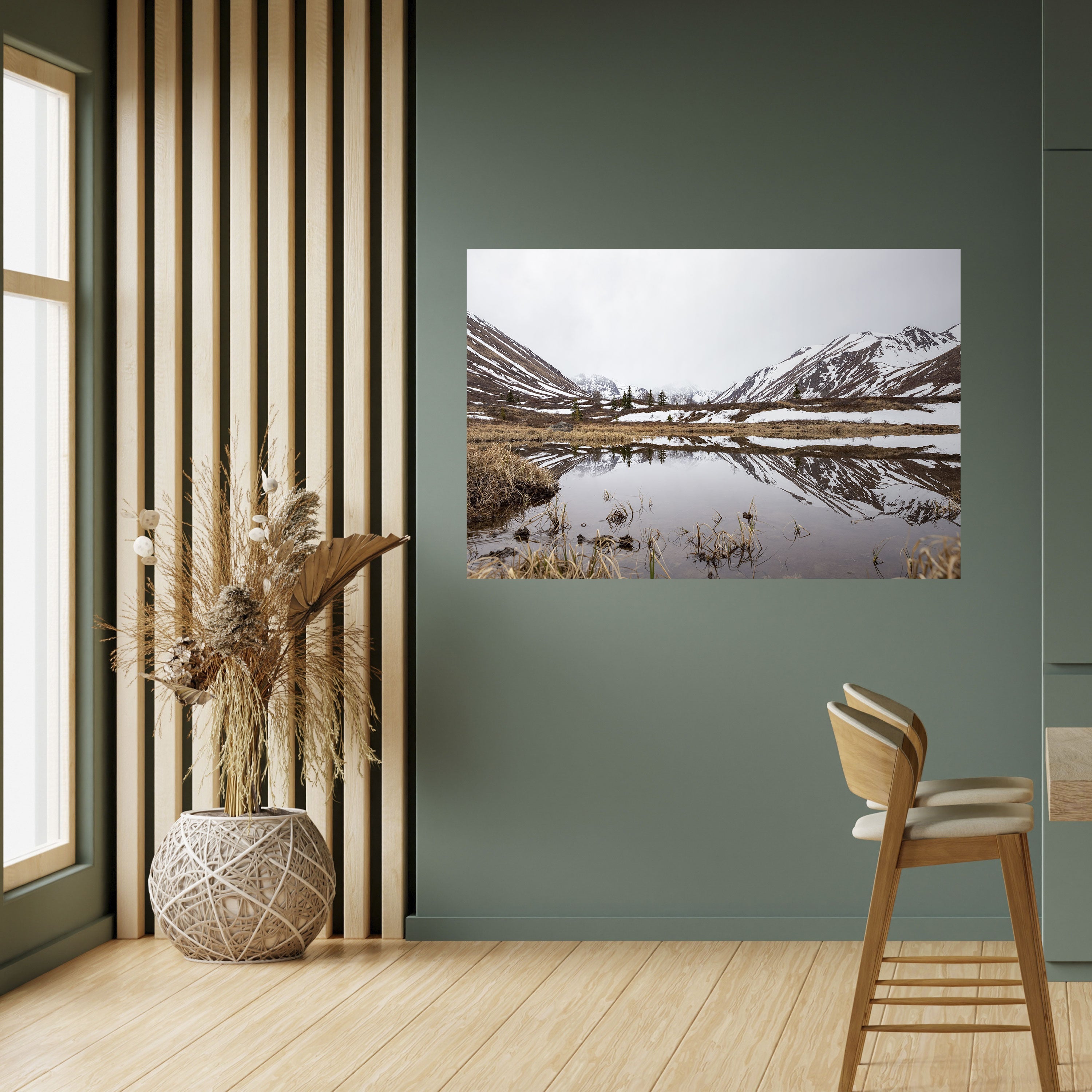 SNOW-KISSED REFLECTIONS Poster Horizontal Autocolante