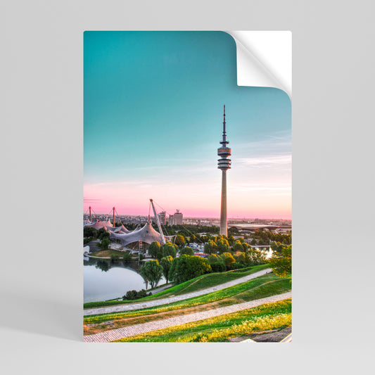 TOWERING DREAMSCAPE Peel and Stick Vertical Poster