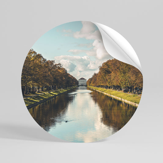 HARMONY IN STILLNESS Peel and Stick Round Sticker