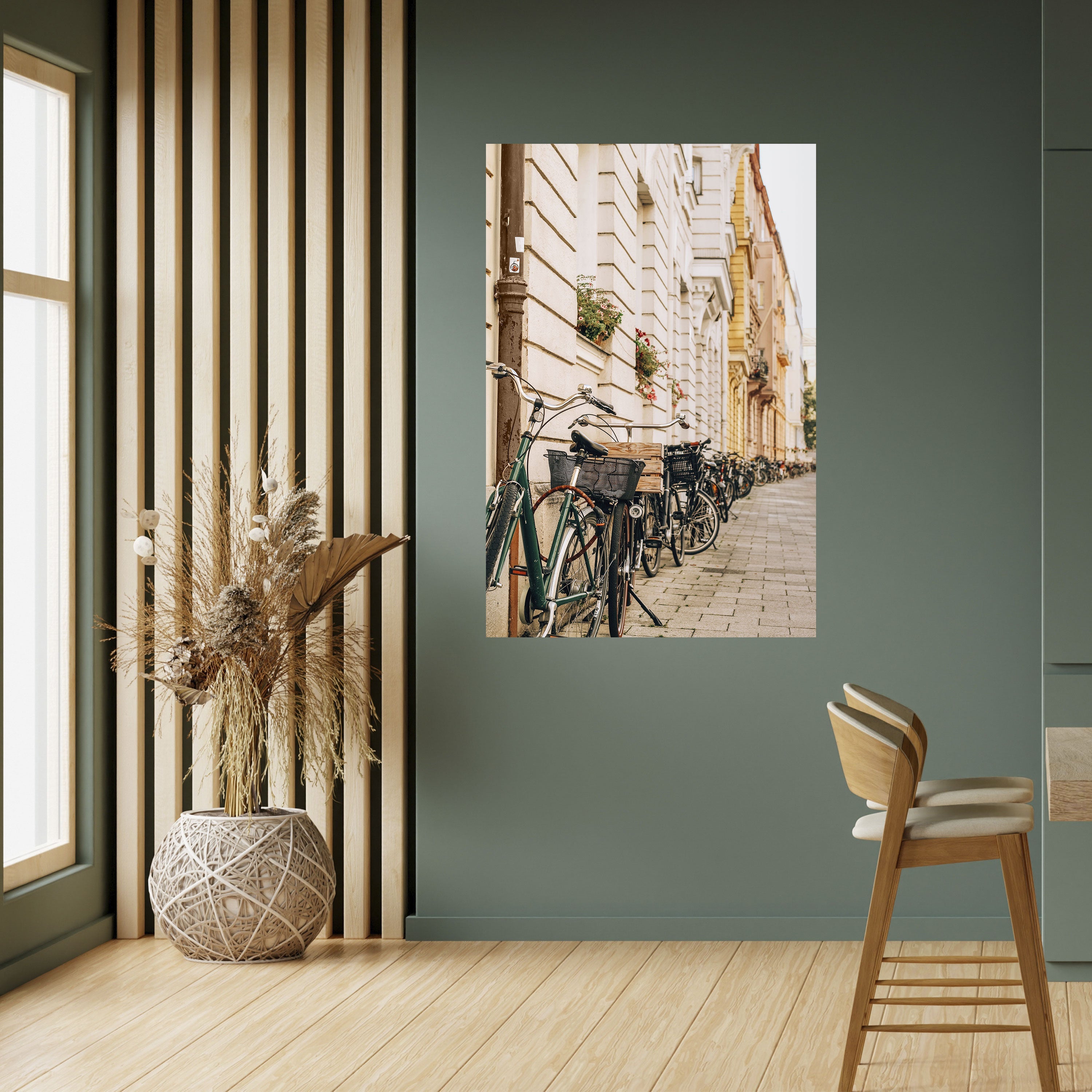 URBAN CYCLE HAVEN Poster Vertical Autocolante