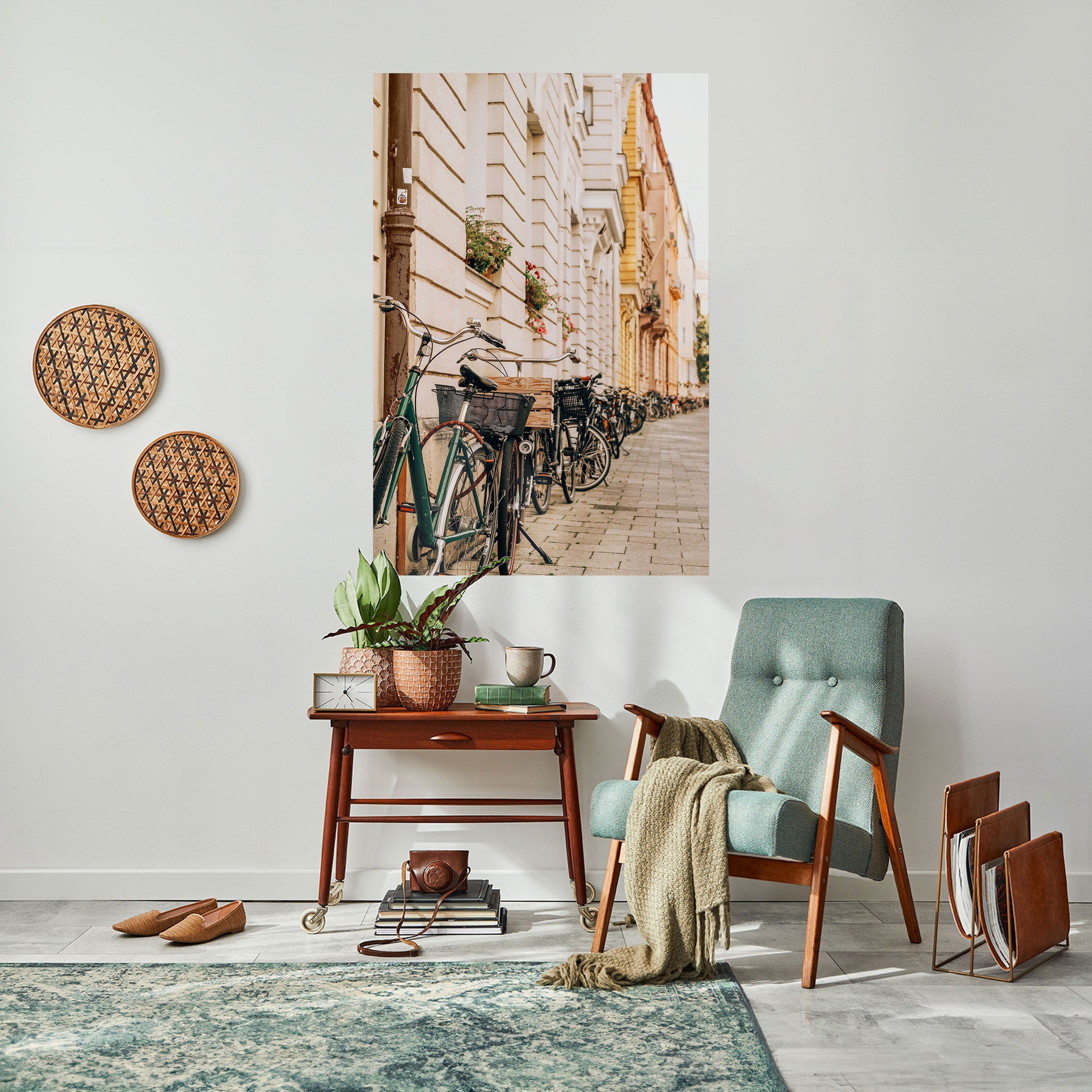 URBAN CYCLE HAVEN Peel and Stick Vertical Poster