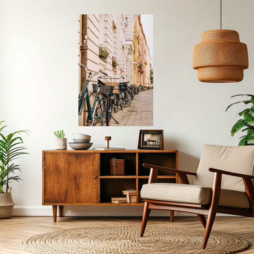 URBAN CYCLE HAVEN Poster Vertical Autocolante