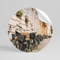 URBAN CYCLE HAVEN Peel and Stick Round Sticker