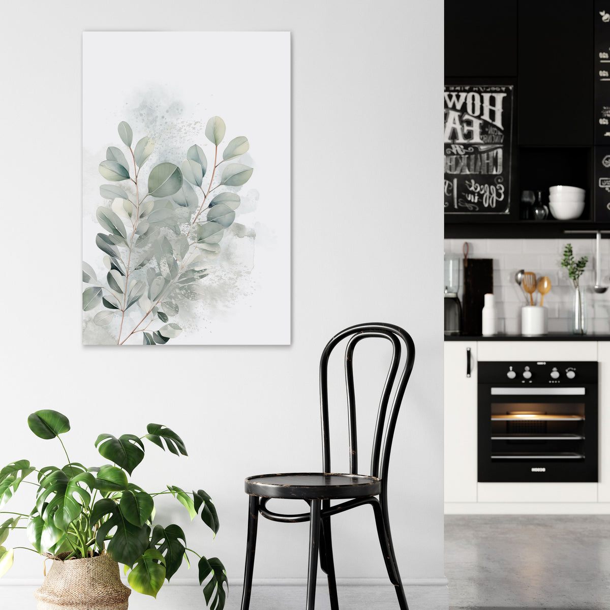 DELIGHTFUL EUCALYPTUS Quadro em tela vertical