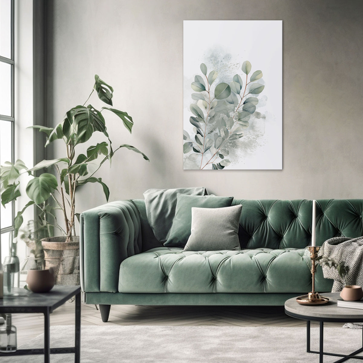 DELIGHTFUL EUCALYPTUS Quadro em tela vertical