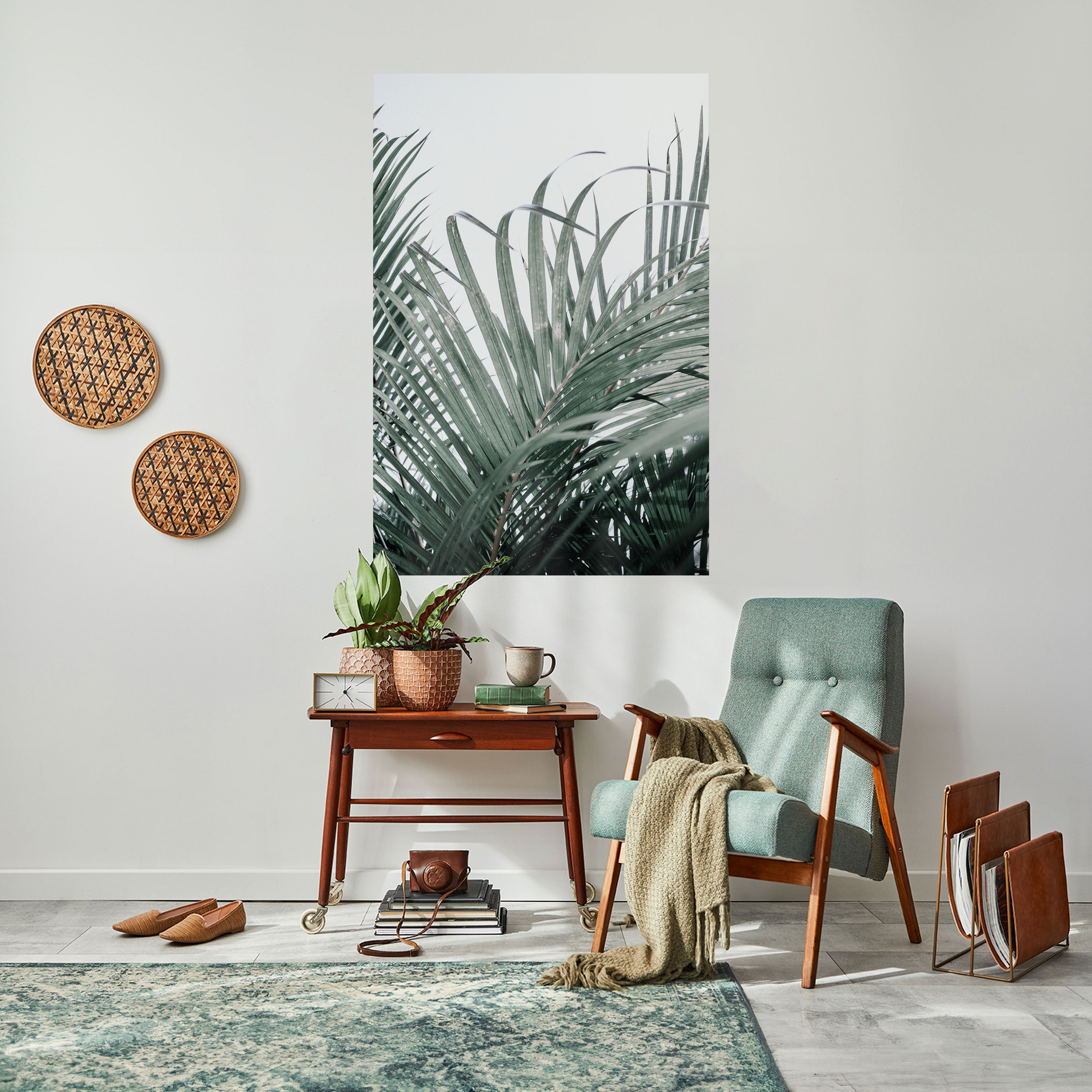 PALM WHISPERS Peel and Stick Vertical Poster