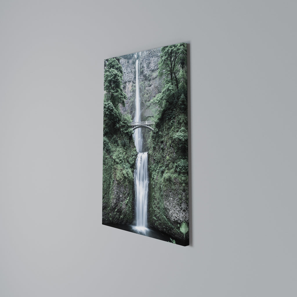 MYSTICAL WATERSCAPE BRIDGE Quadro em tela vertical