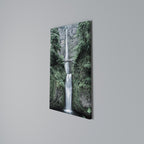 MYSTICAL WATERSCAPE BRIDGE Quadro em tela vertical