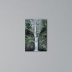 MYSTICAL WATERSCAPE BRIDGE Quadro em tela vertical