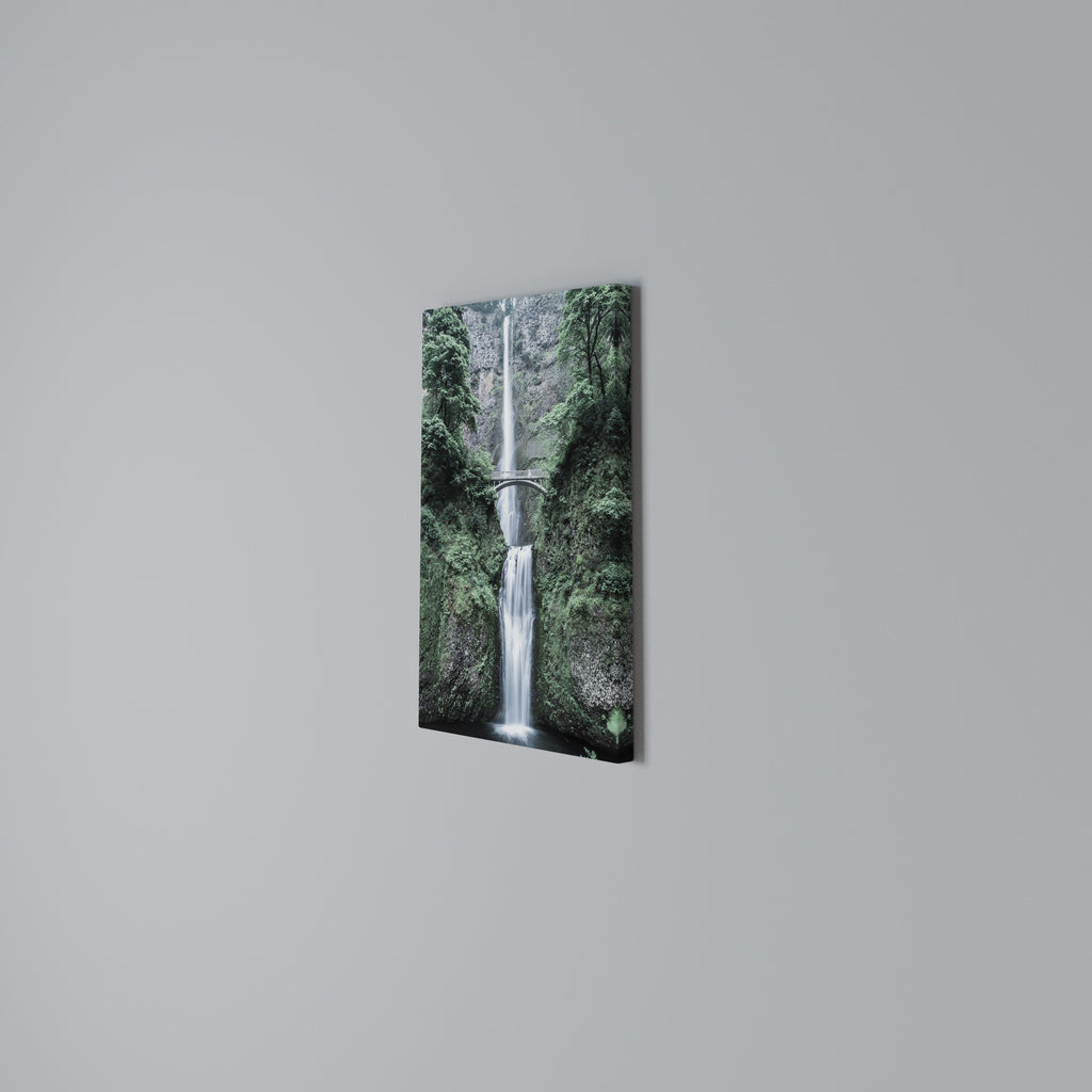 MYSTICAL WATERSCAPE BRIDGE Quadro em tela vertical