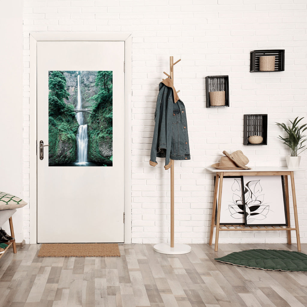 MYSTICAL WATERSCAPE BRIDGE Poster Vertical Autocolante