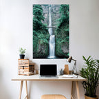 MYSTICAL WATERSCAPE BRIDGE Poster Vertical Autocolante