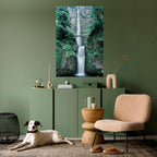 MYSTICAL WATERSCAPE BRIDGE Poster Vertical Autocolante