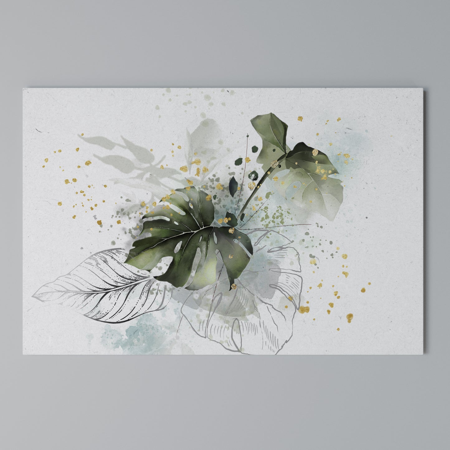 VIVID LEAF SYMPHONY Horizontal Canvas Print