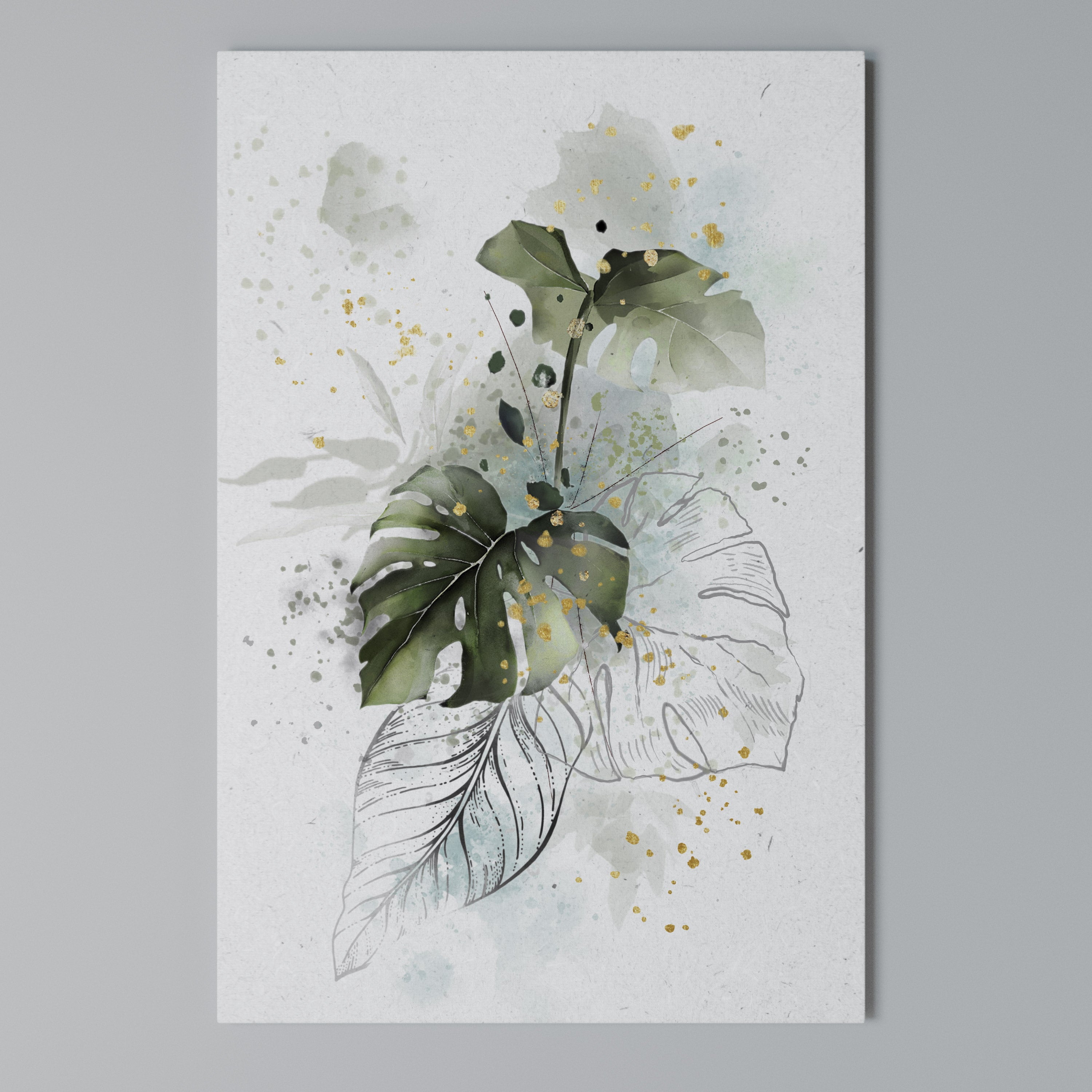 VIVID LEAF SYMPHONY Quadro em tela vertical