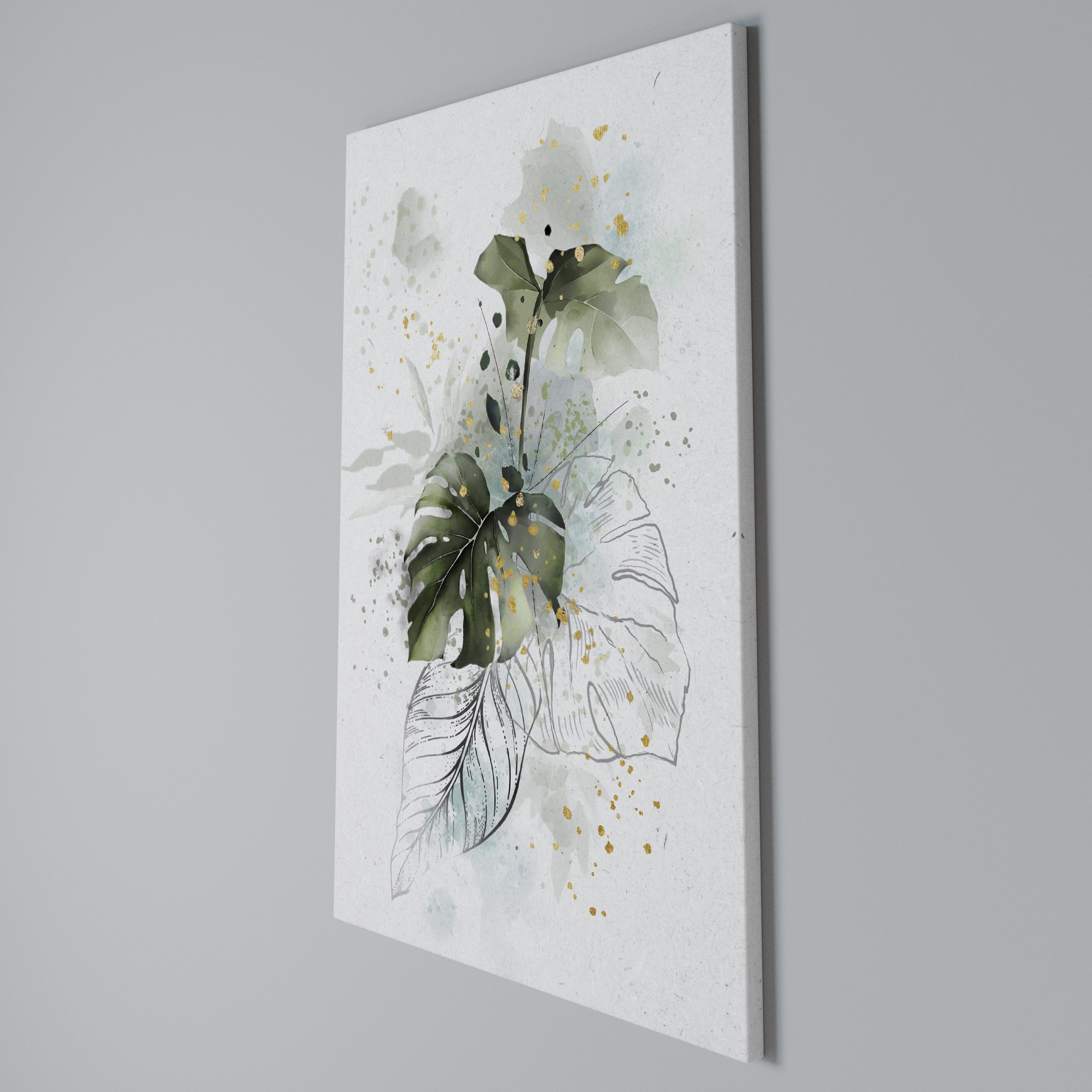 VIVID LEAF SYMPHONY Quadro em tela vertical