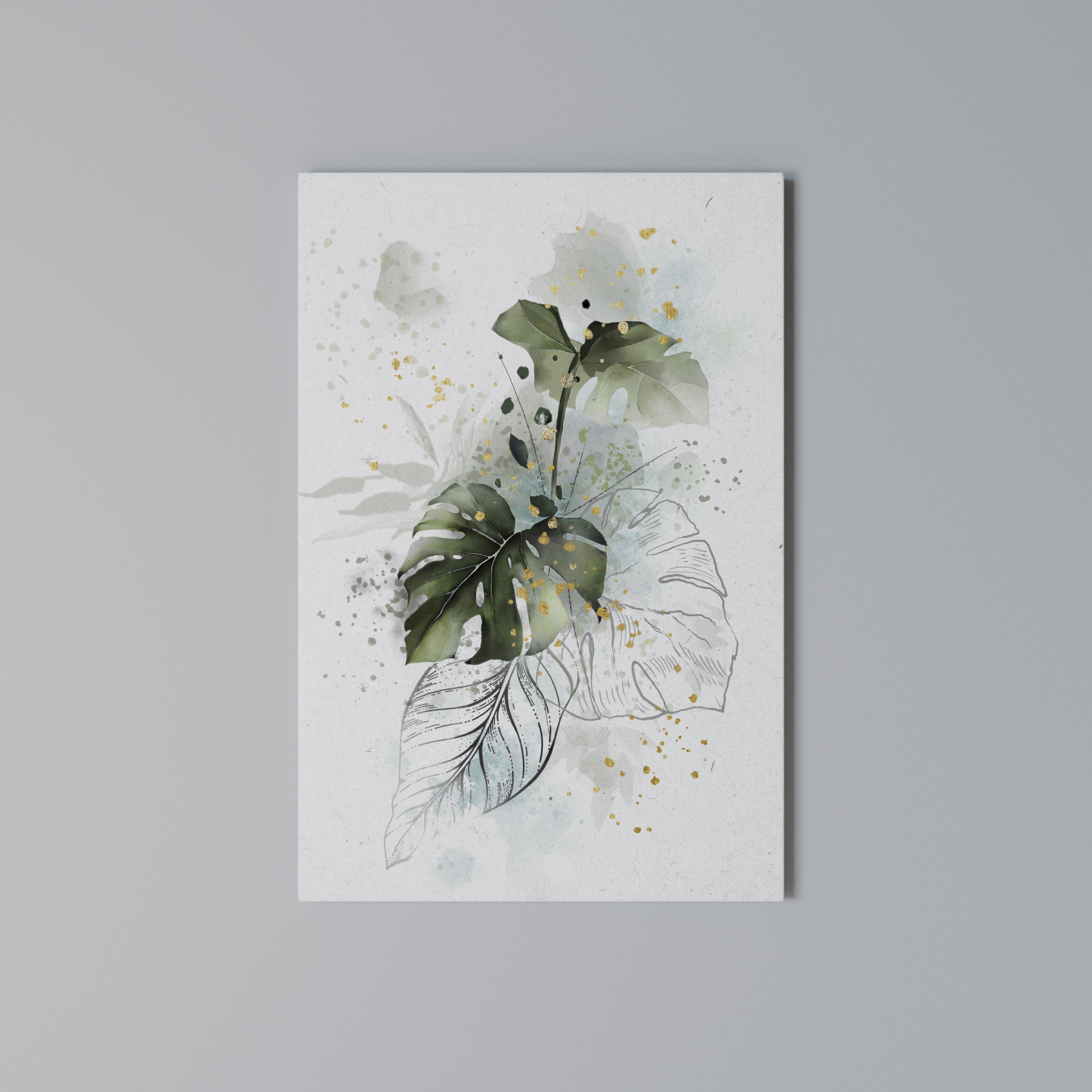 VIVID LEAF SYMPHONY Quadro em tela vertical