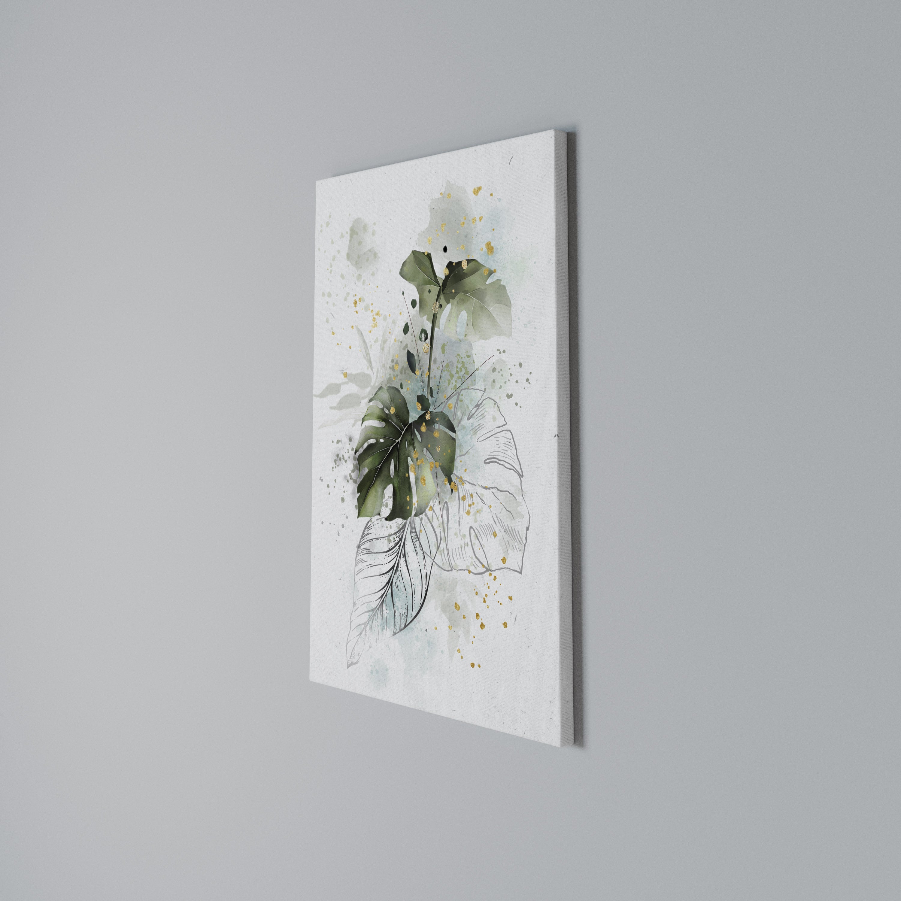 VIVID LEAF SYMPHONY Quadro em tela vertical