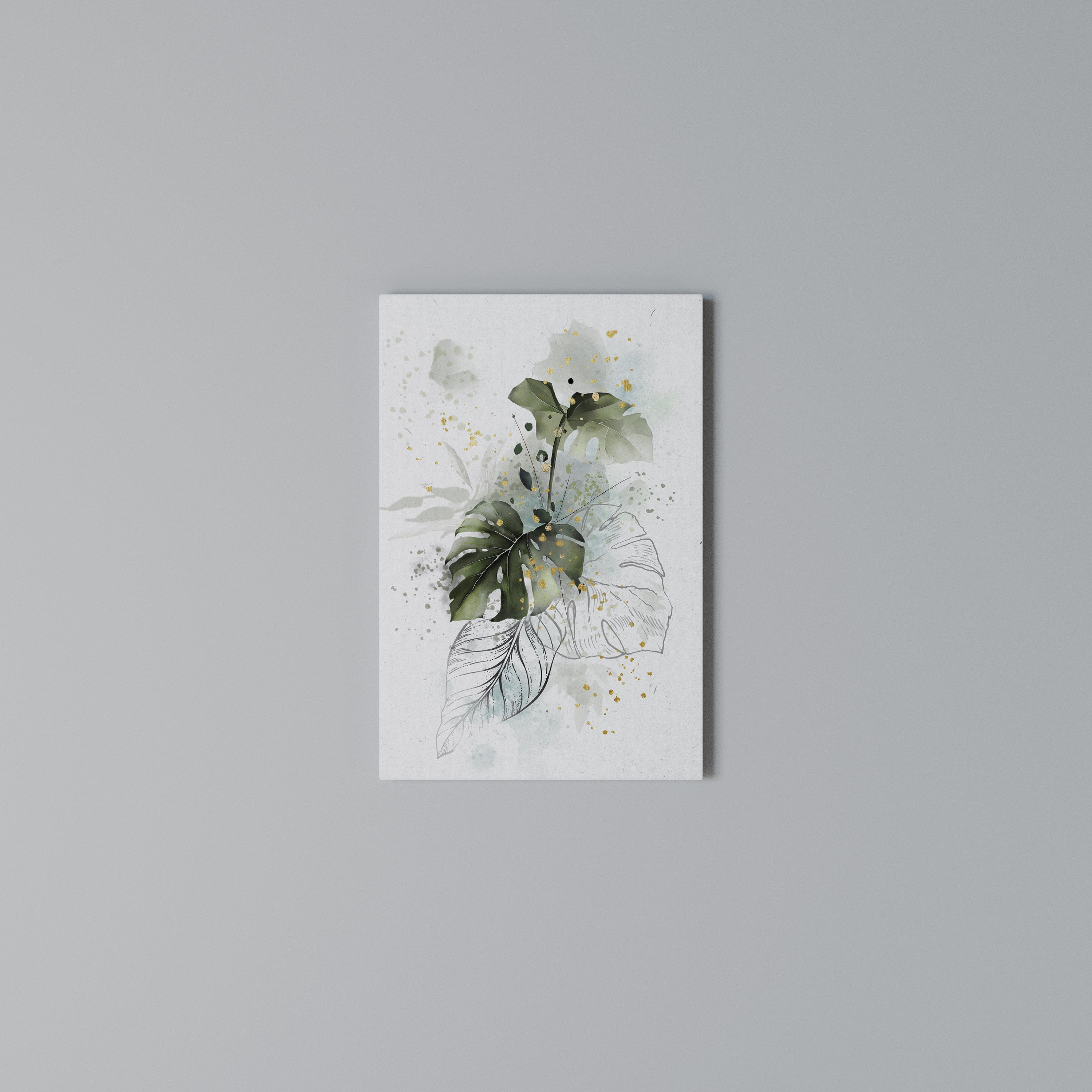 VIVID LEAF SYMPHONY Quadro em tela vertical
