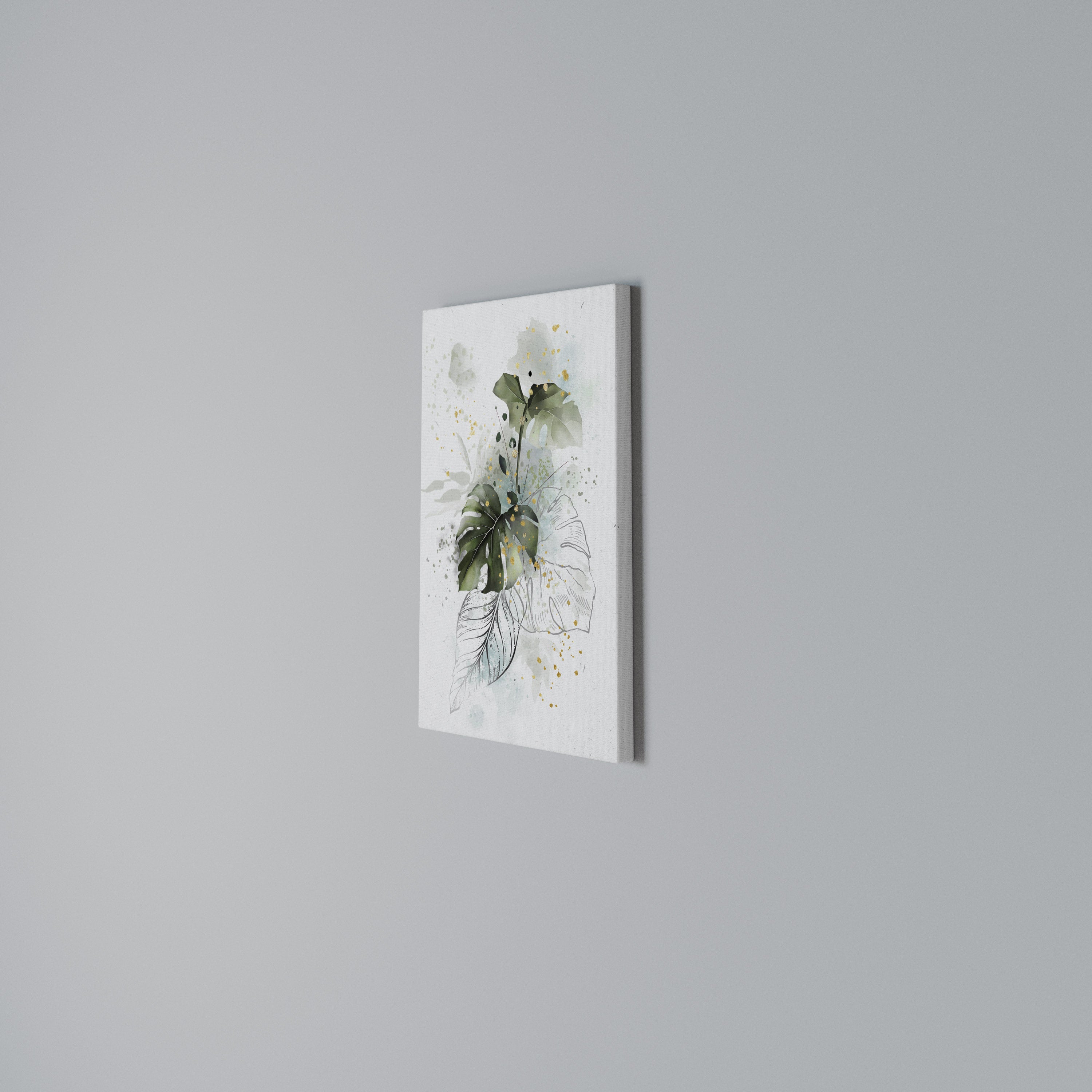 VIVID LEAF SYMPHONY Quadro em tela vertical