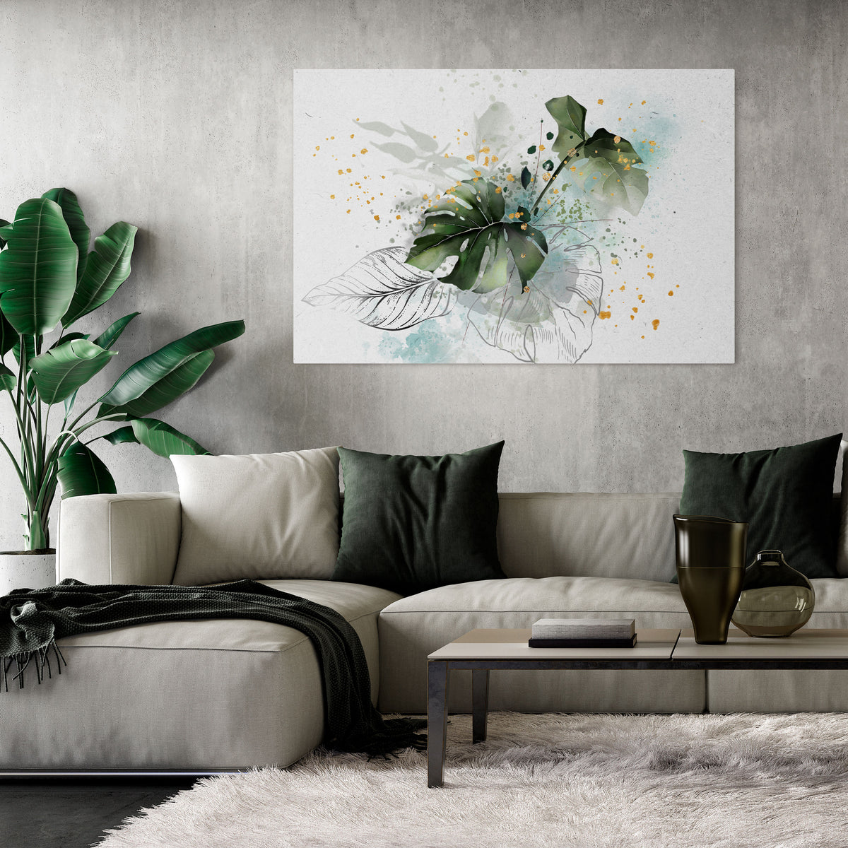 VIVID LEAF SYMPHONY Horizontal Canvas Print